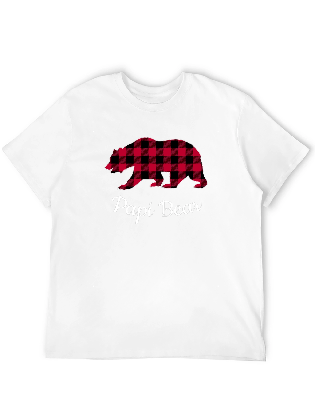 Papi Bear Plaid Graphic Tee