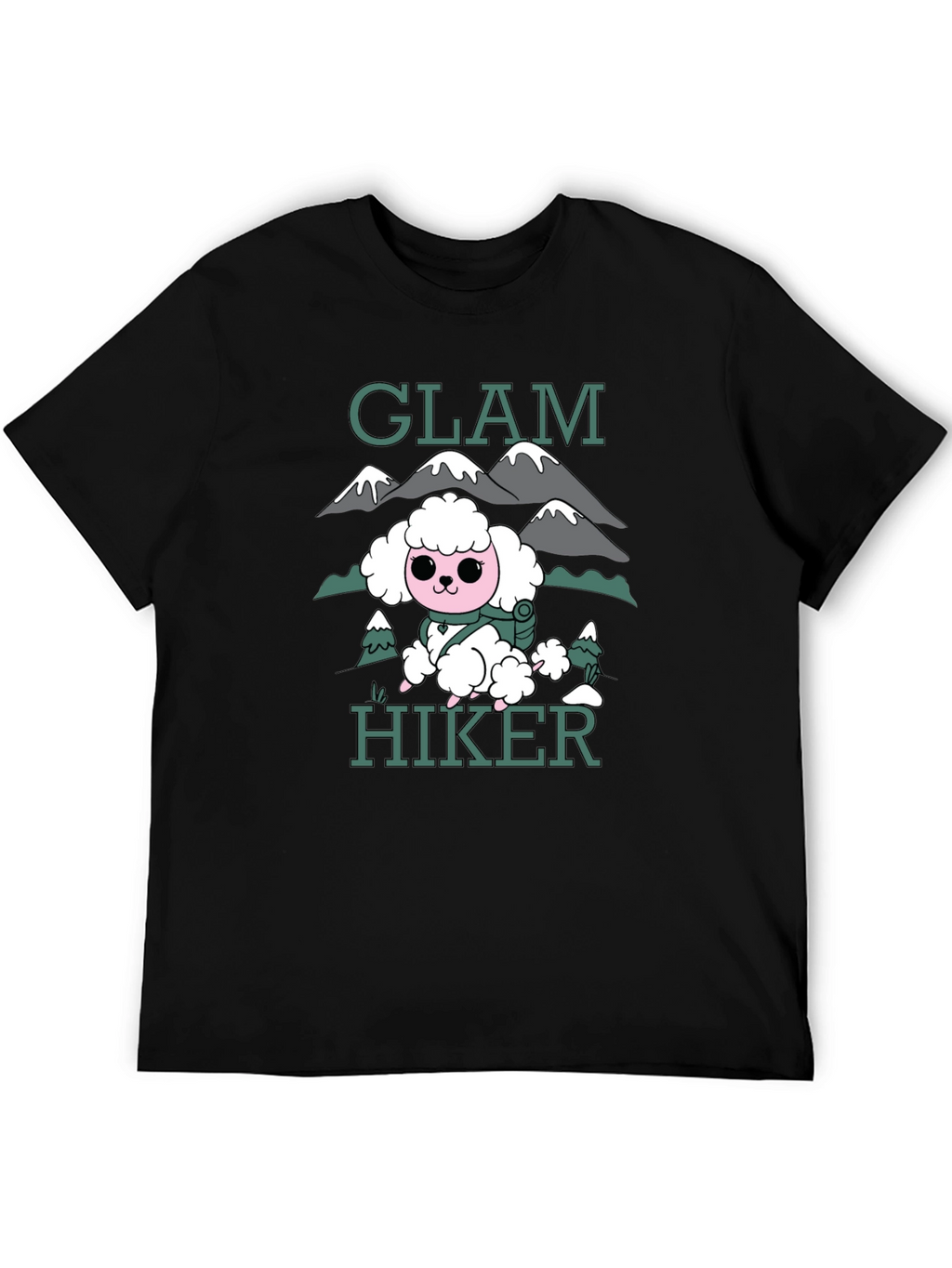 Glam Hiker Graphic T-Shirt - Cute Poodle Design