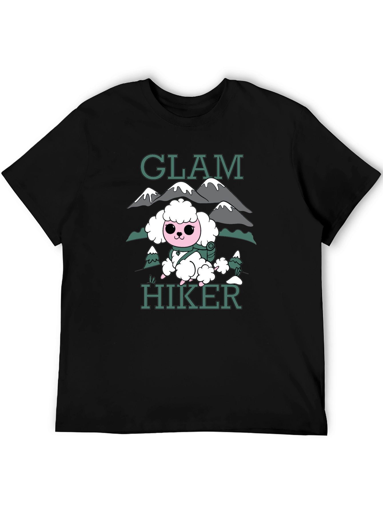 Glam Hiker Graphic T-Shirt - Cute Poodle Design
