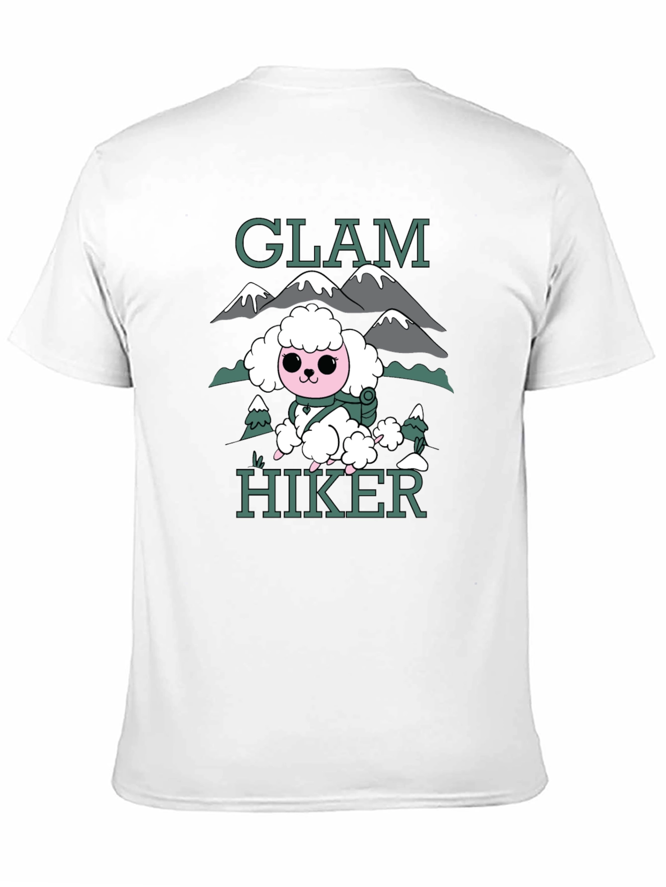 Glam Hiker Graphic T-Shirt - Cute Poodle Design