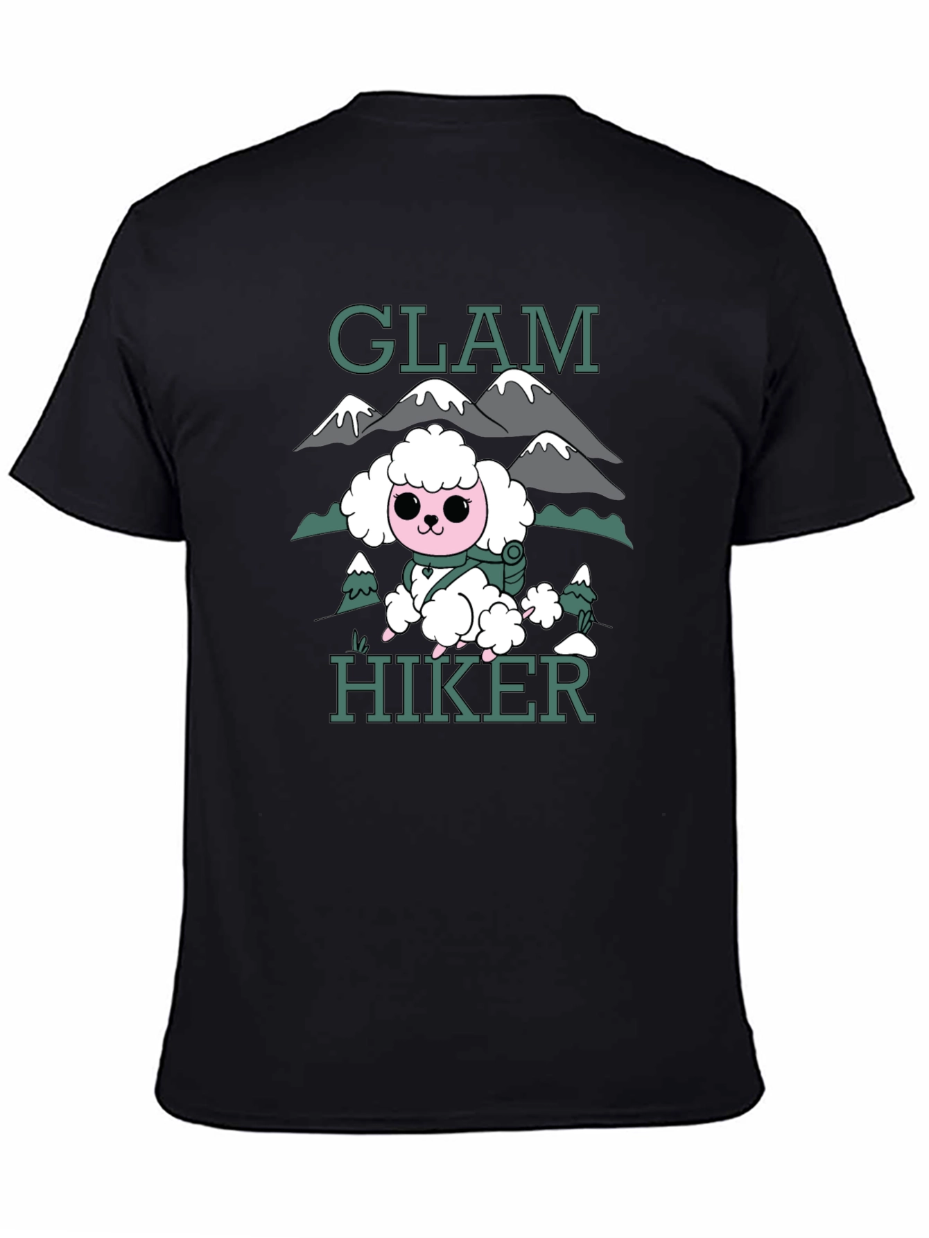 Glam Hiker Graphic T-Shirt - Cute Poodle Design