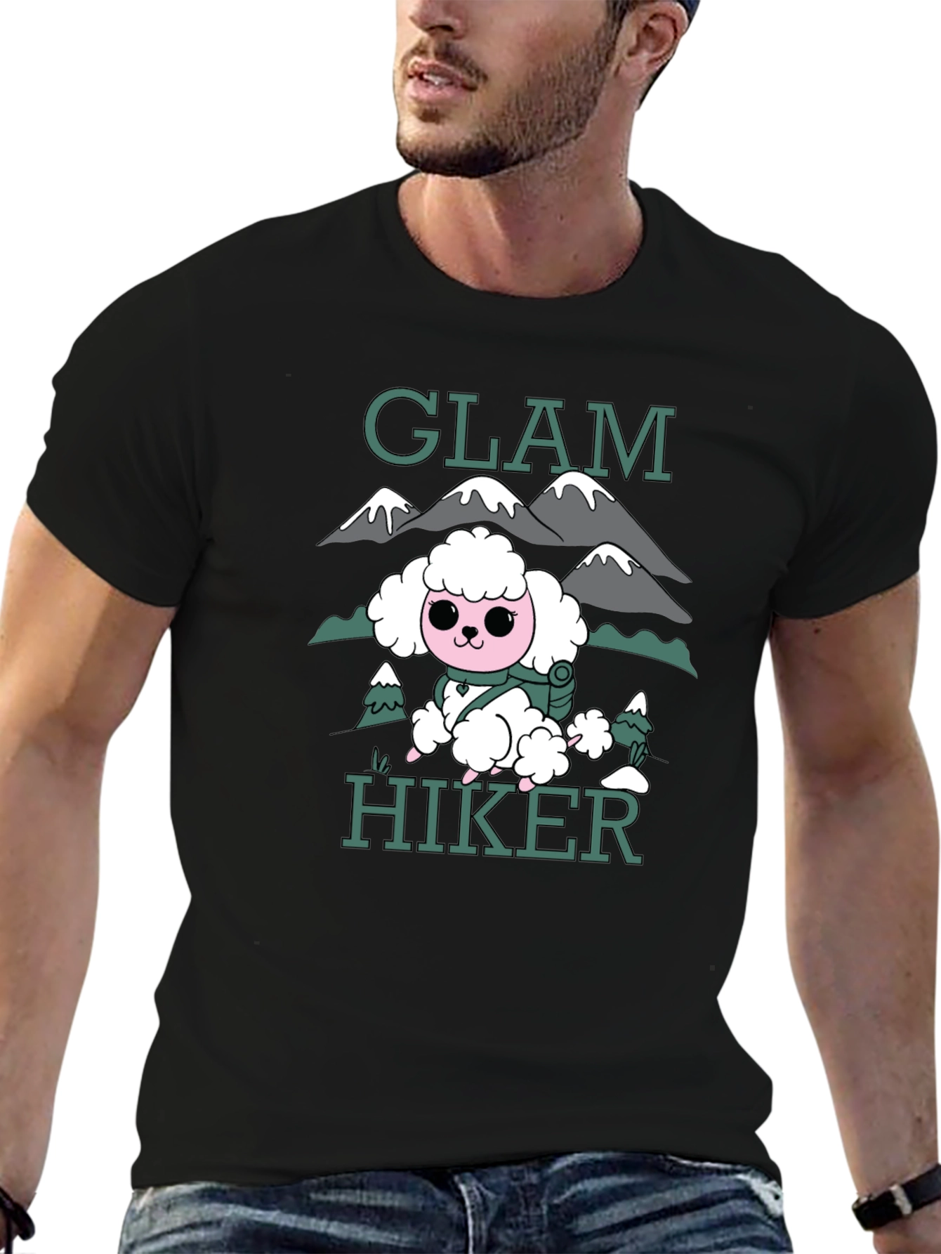 Glam Hiker Graphic T-Shirt - Cute Poodle Design