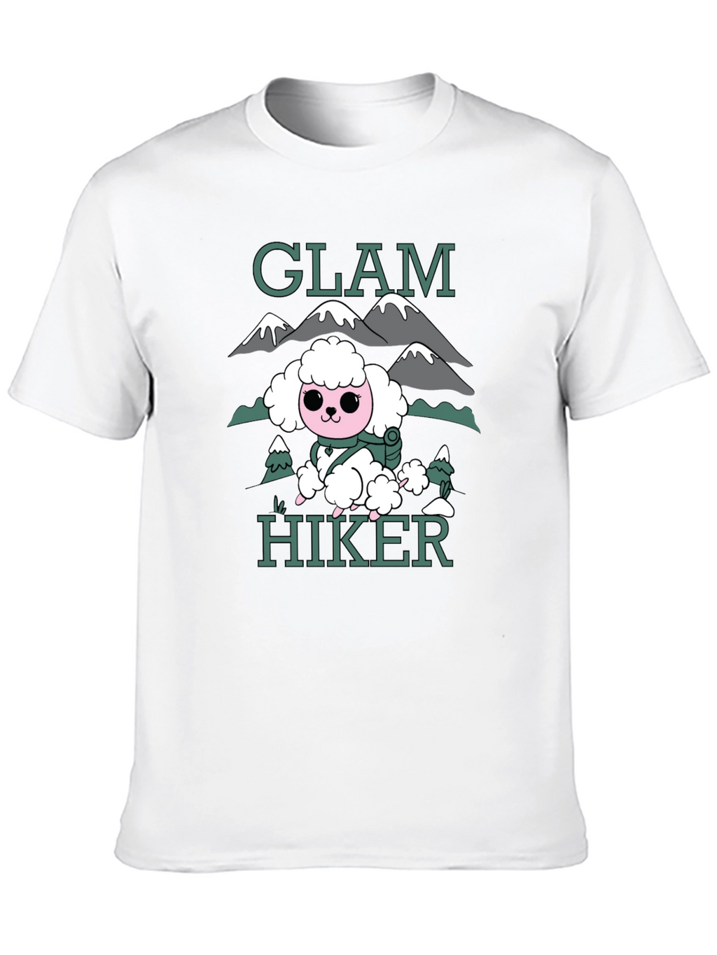 Glam Hiker Graphic T-Shirt - Cute Poodle Design