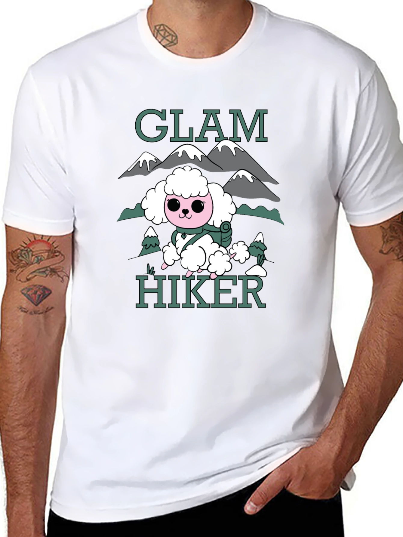 Glam Hiker Graphic T-Shirt - Cute Poodle Design