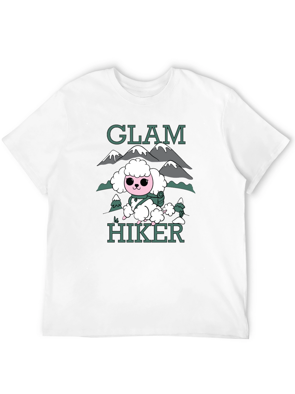 Glam Hiker Graphic T-Shirt - Cute Poodle Design