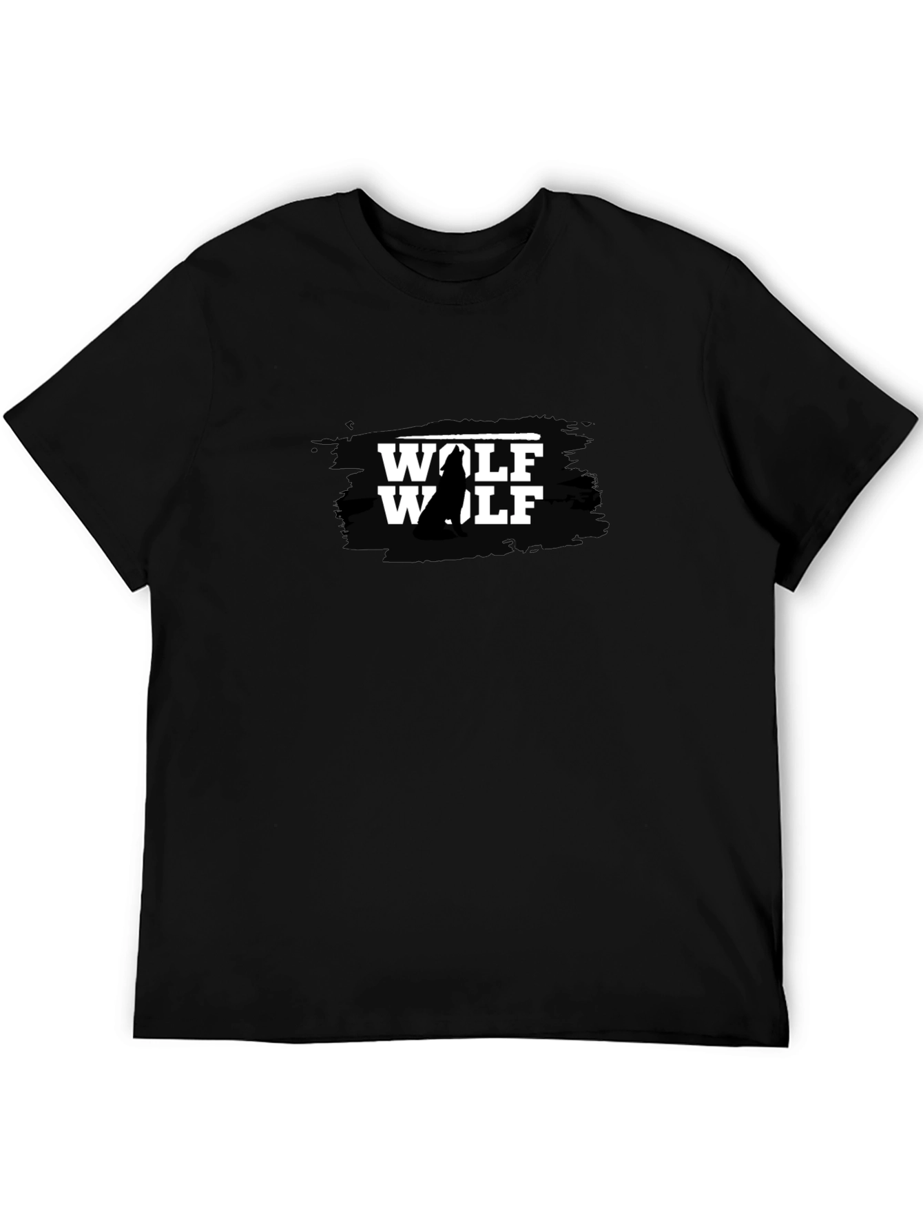 Wolf Graphic T-Shirt - Black Mens