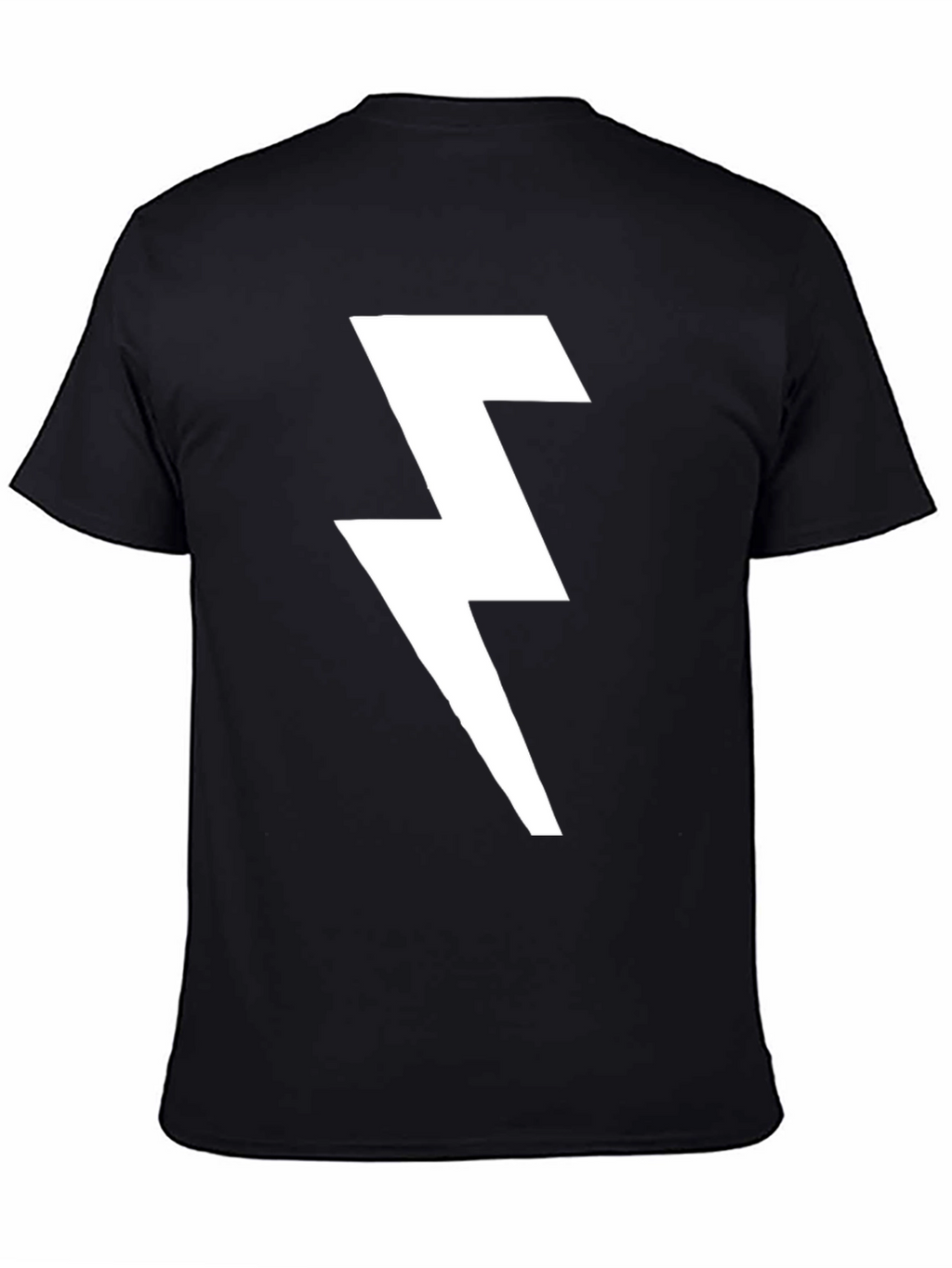 Lightning Bolt Graphic T-Shirt - Bold Black Tee
