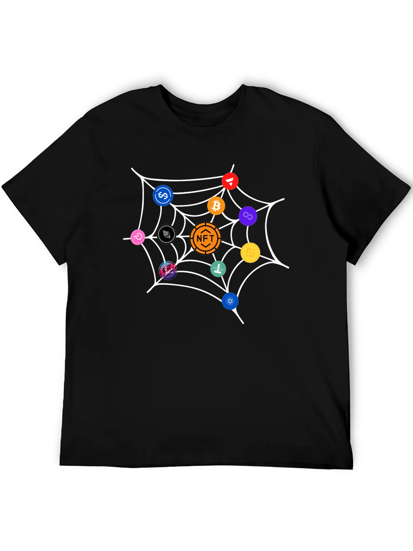 Crypto Web T-Shirt - Black Unique NFT Design