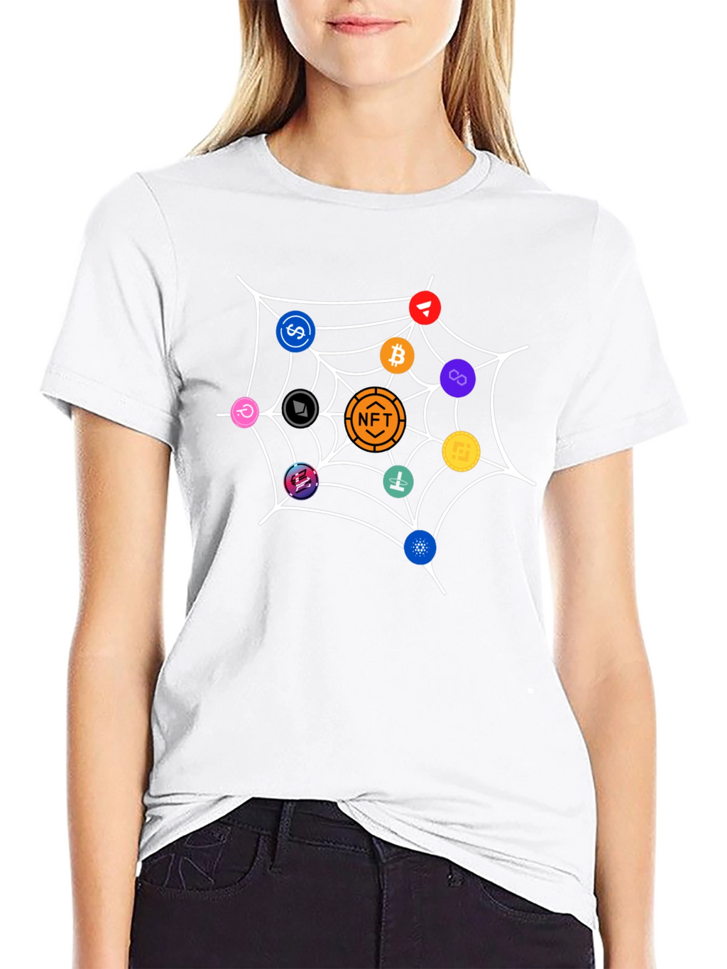 Crypto Web T-Shirt - Black Unique NFT Design