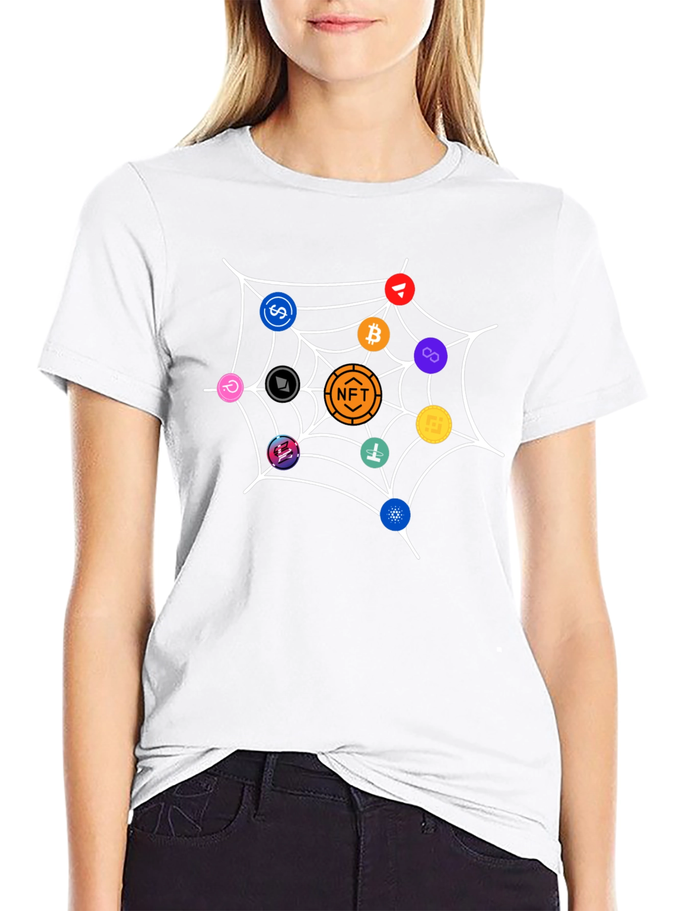 Crypto Web T-Shirt - Black Unique NFT Design