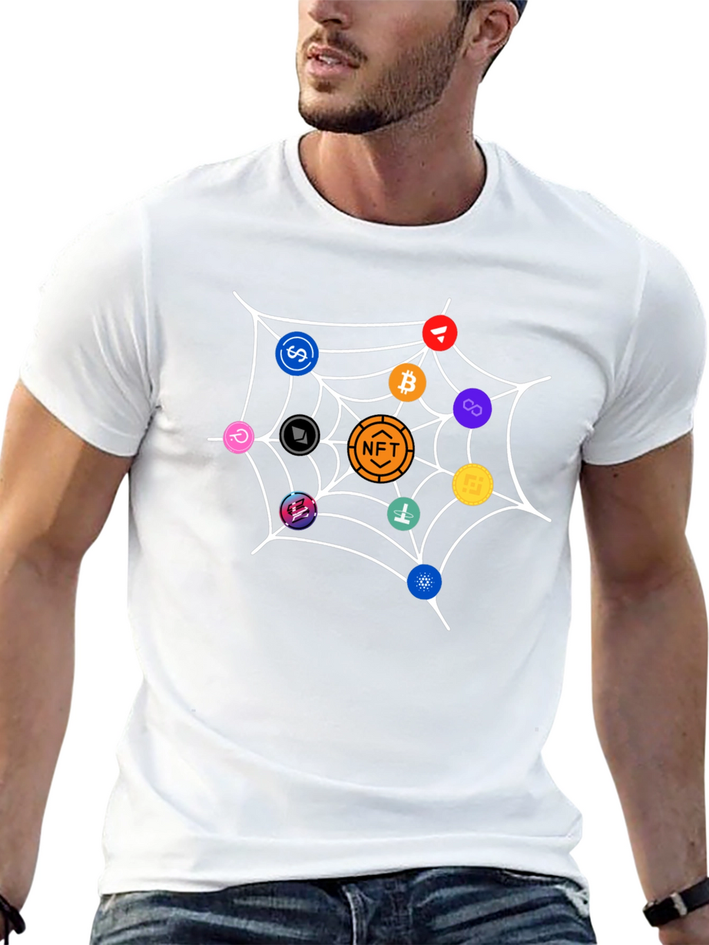 Crypto Web T-Shirt - Black Unique NFT Design
