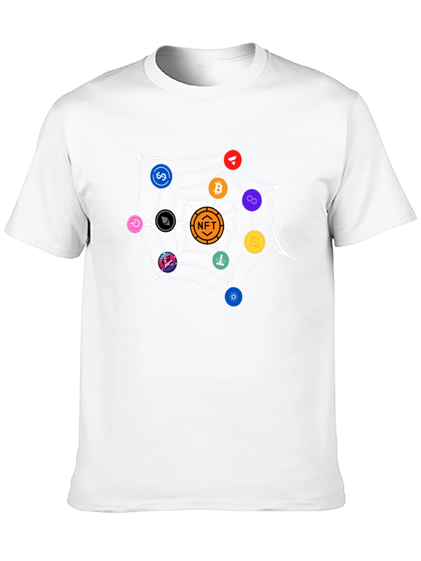 Crypto Web T-Shirt - Black Unique NFT Design