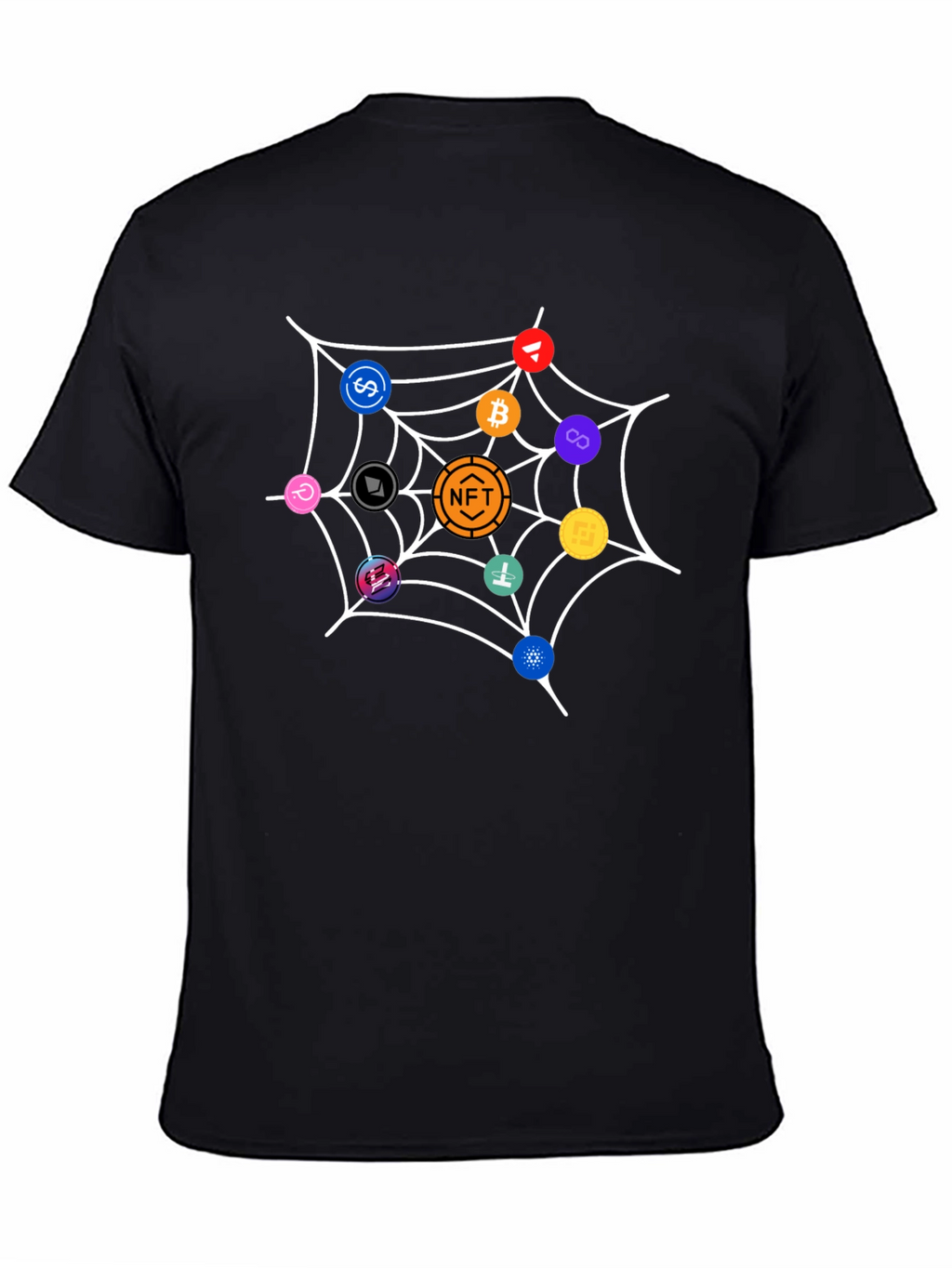 Crypto Web T-Shirt - Black Unique NFT Design