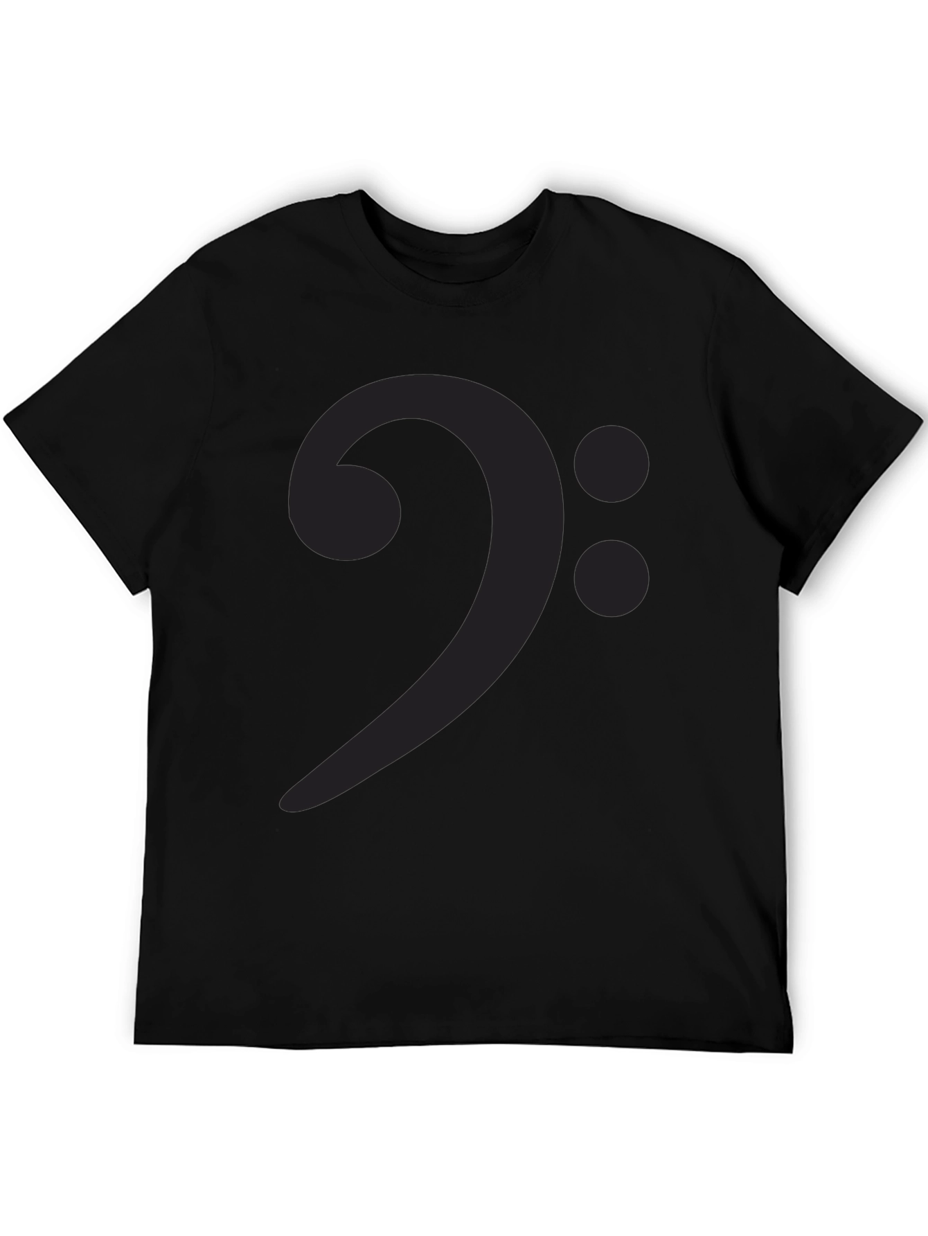 Bass Clef Graphic Tee - Music Lovers Black T-Shirt