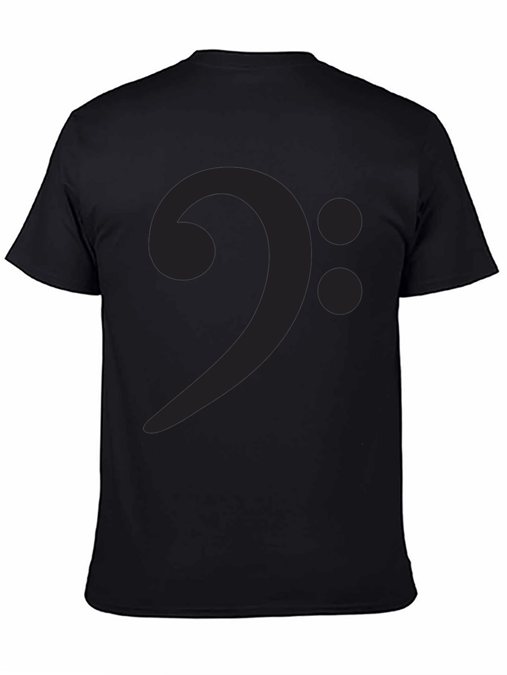 Bass Clef Graphic Tee - Music Lovers Black T-Shirt
