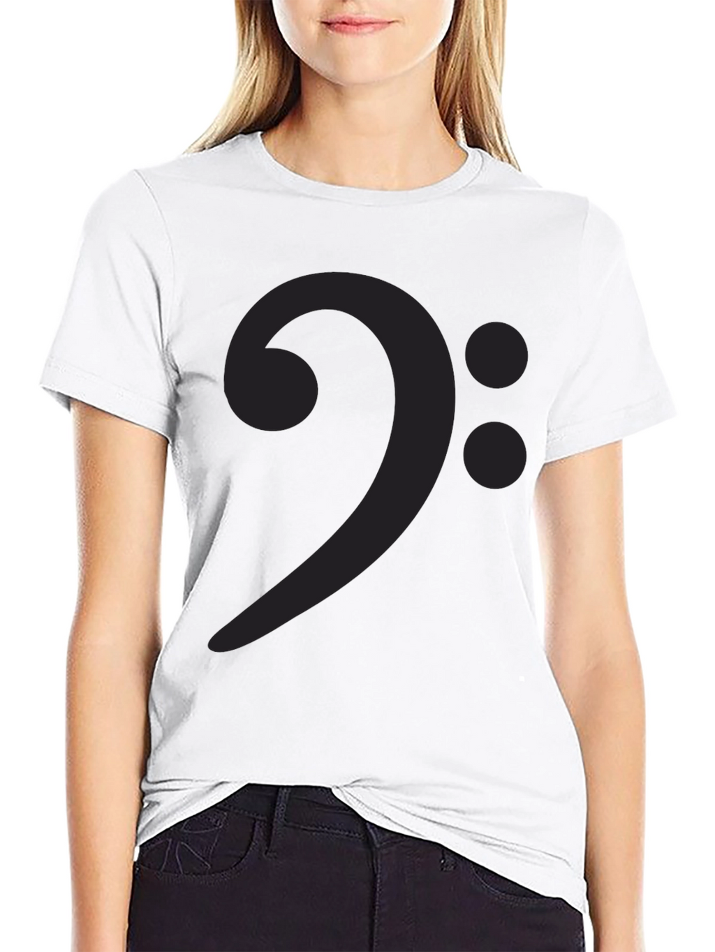 Bass Clef Graphic Tee - Music Lovers Black T-Shirt