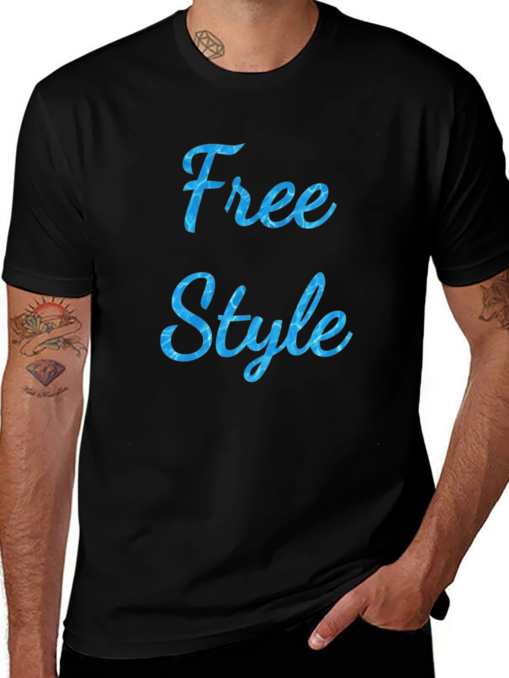 Free Style Black T-Shirt