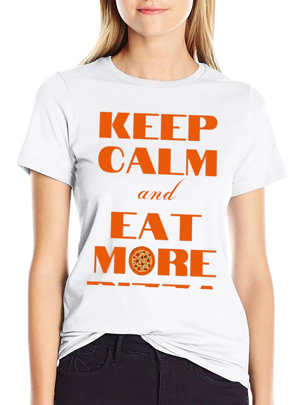 Keep Calm and Eat More Pizza Graphic Tee