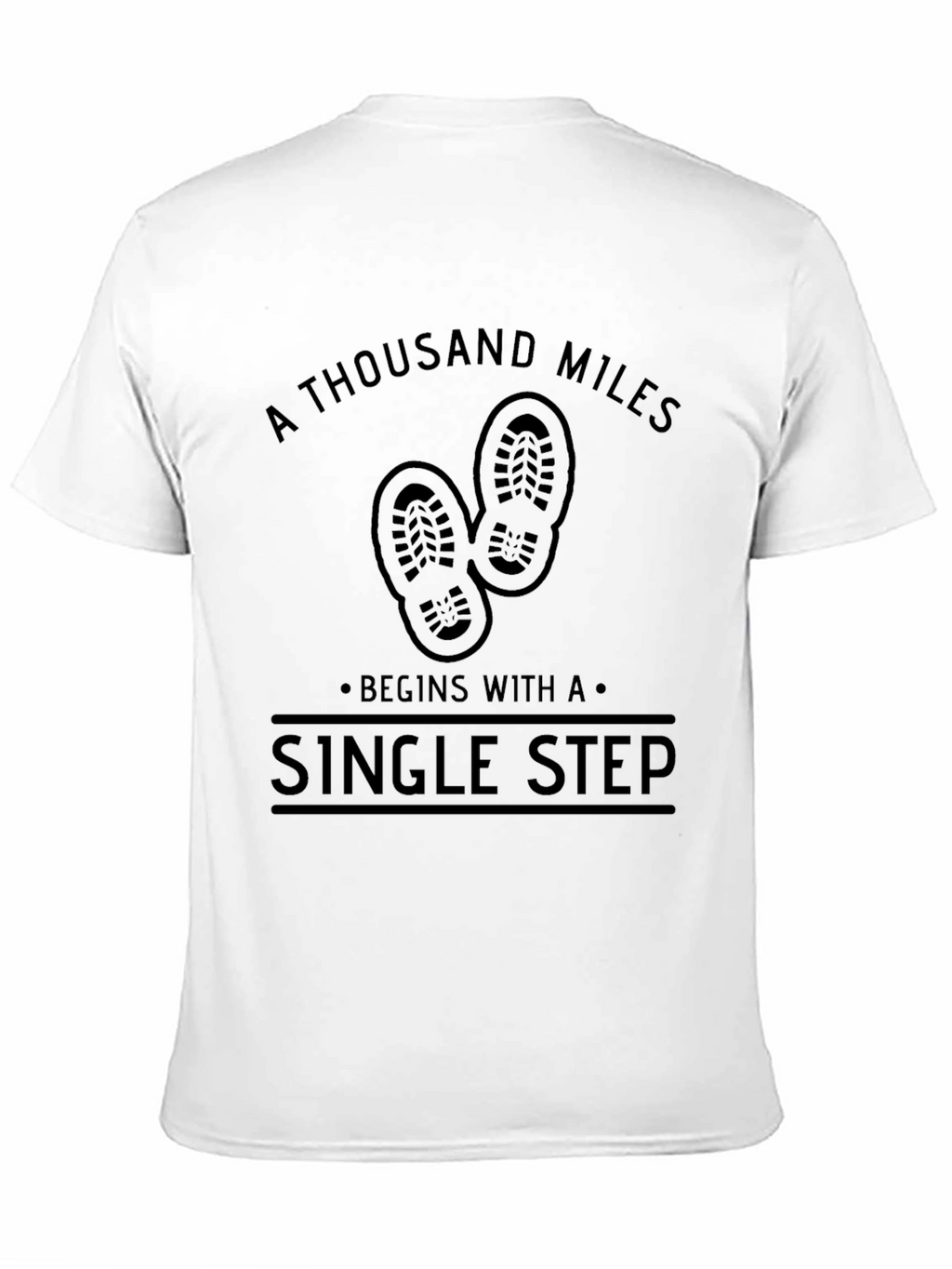 A Thousand Miles T-Shirt: Single Step Black Tee
