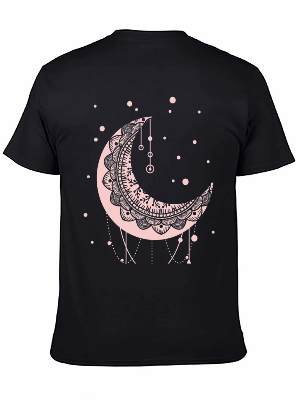 Moon Mandala Graphic Tee - Black