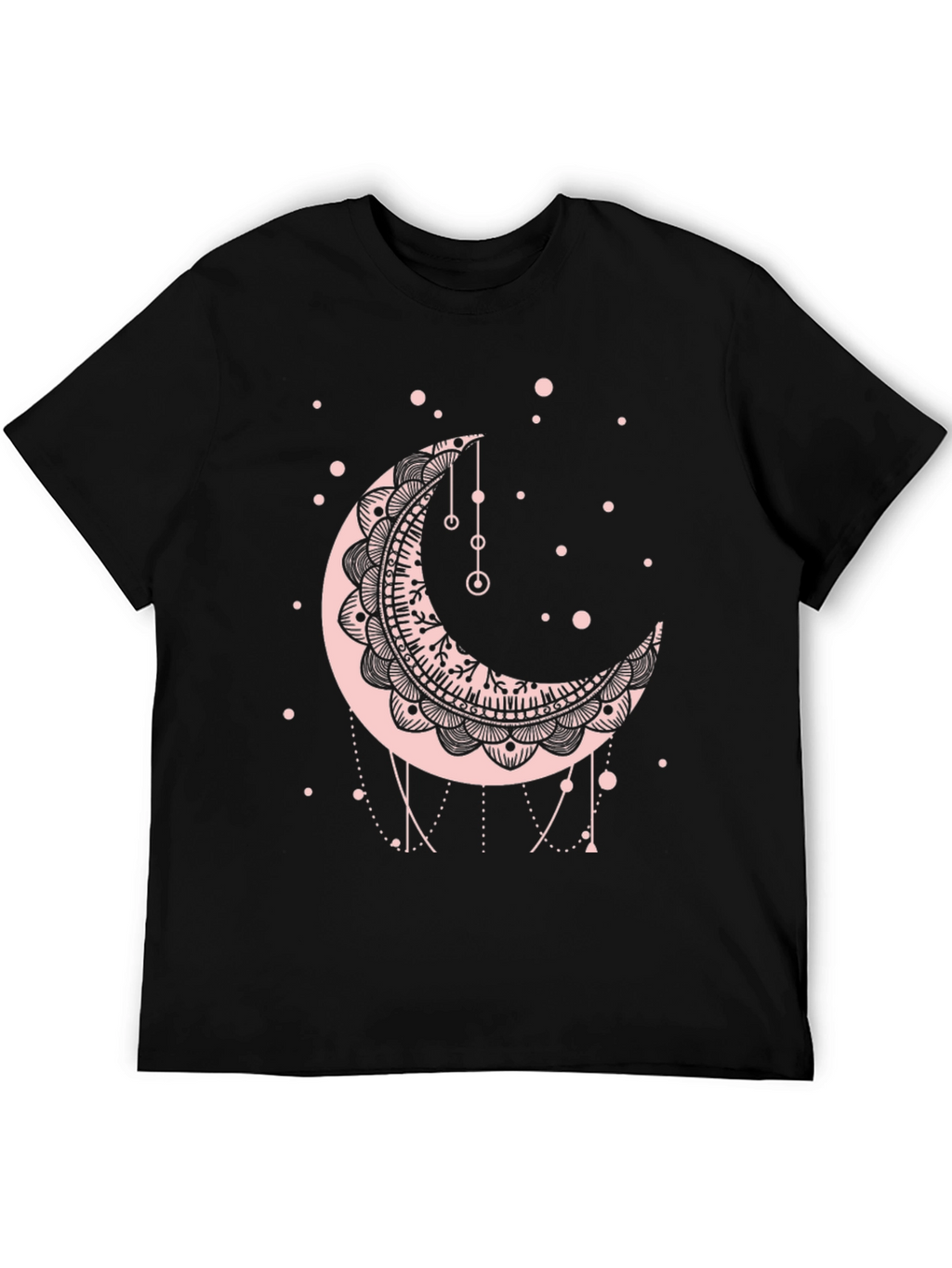 Moon Mandala Graphic Tee - Black