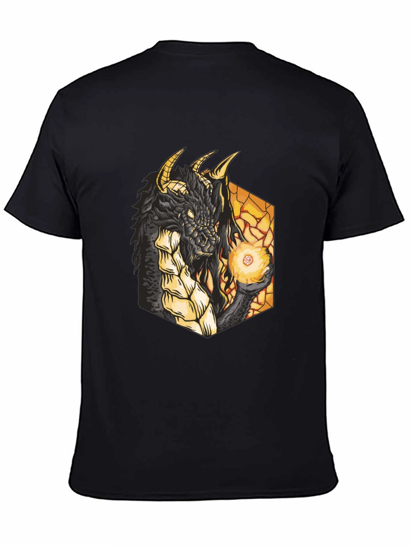 Dragon Fireball Black Graphic Tee