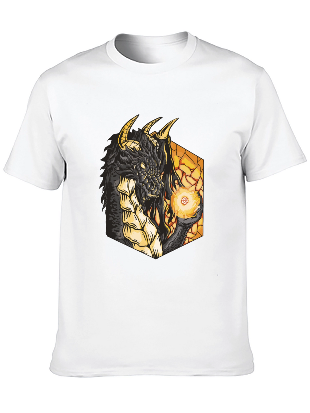 Dragon Fireball Black Graphic Tee