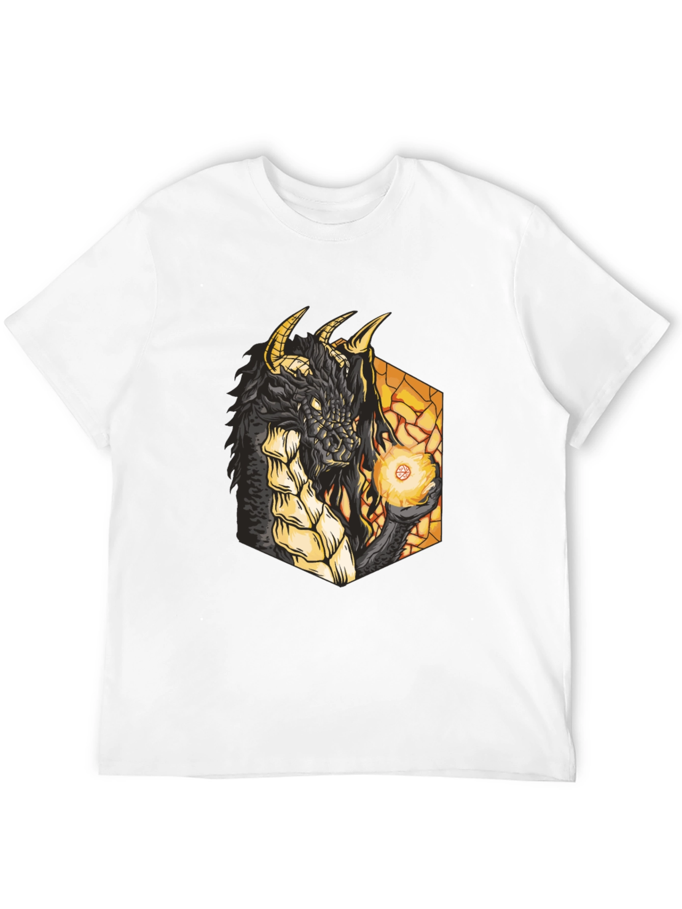Dragon Fireball Black Graphic Tee