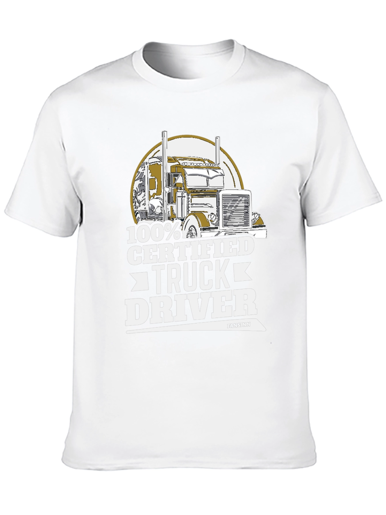 100% Certified Truck Driver Black T-Shirt