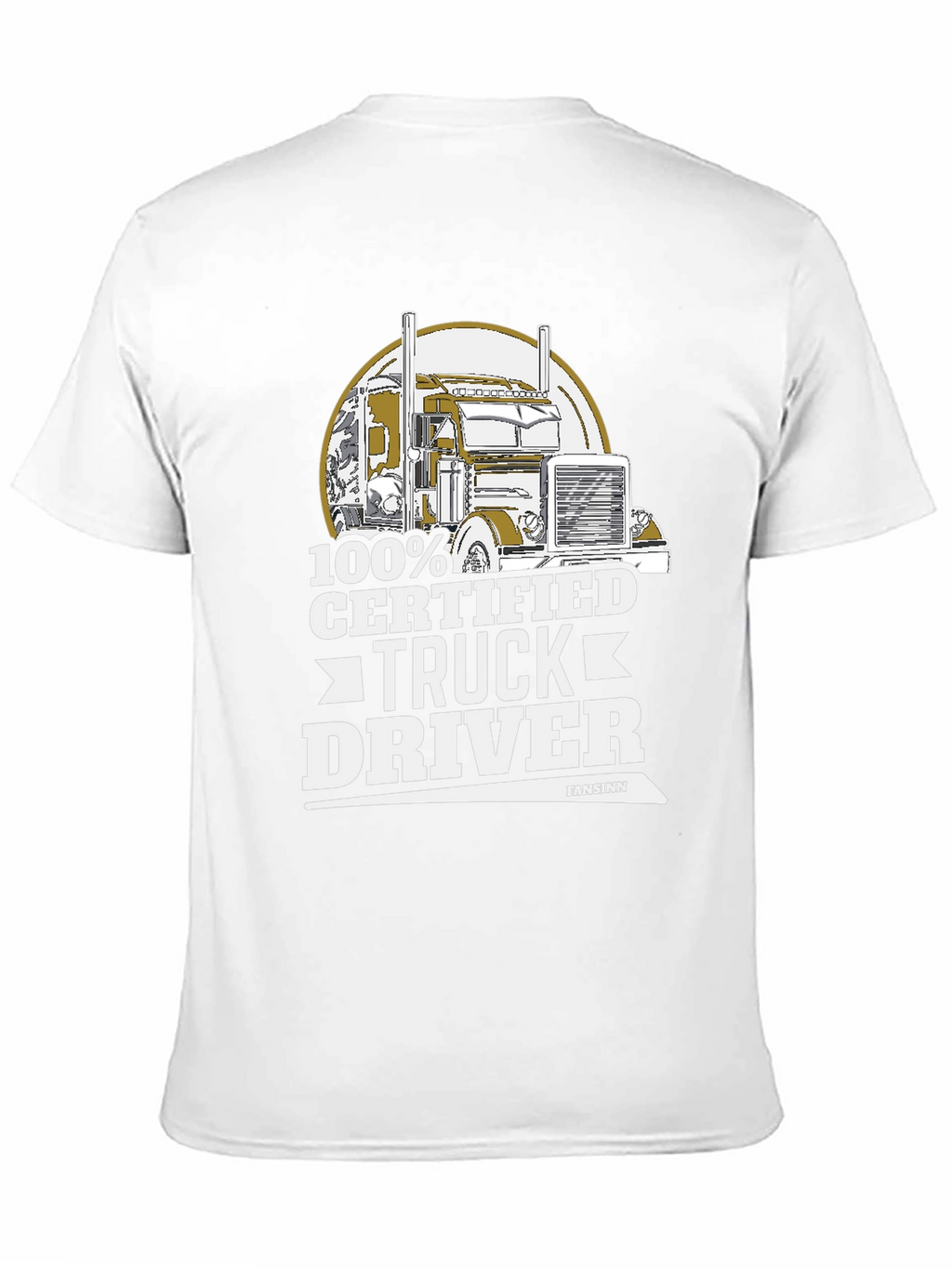 100% Certified Truck Driver Black T-Shirt