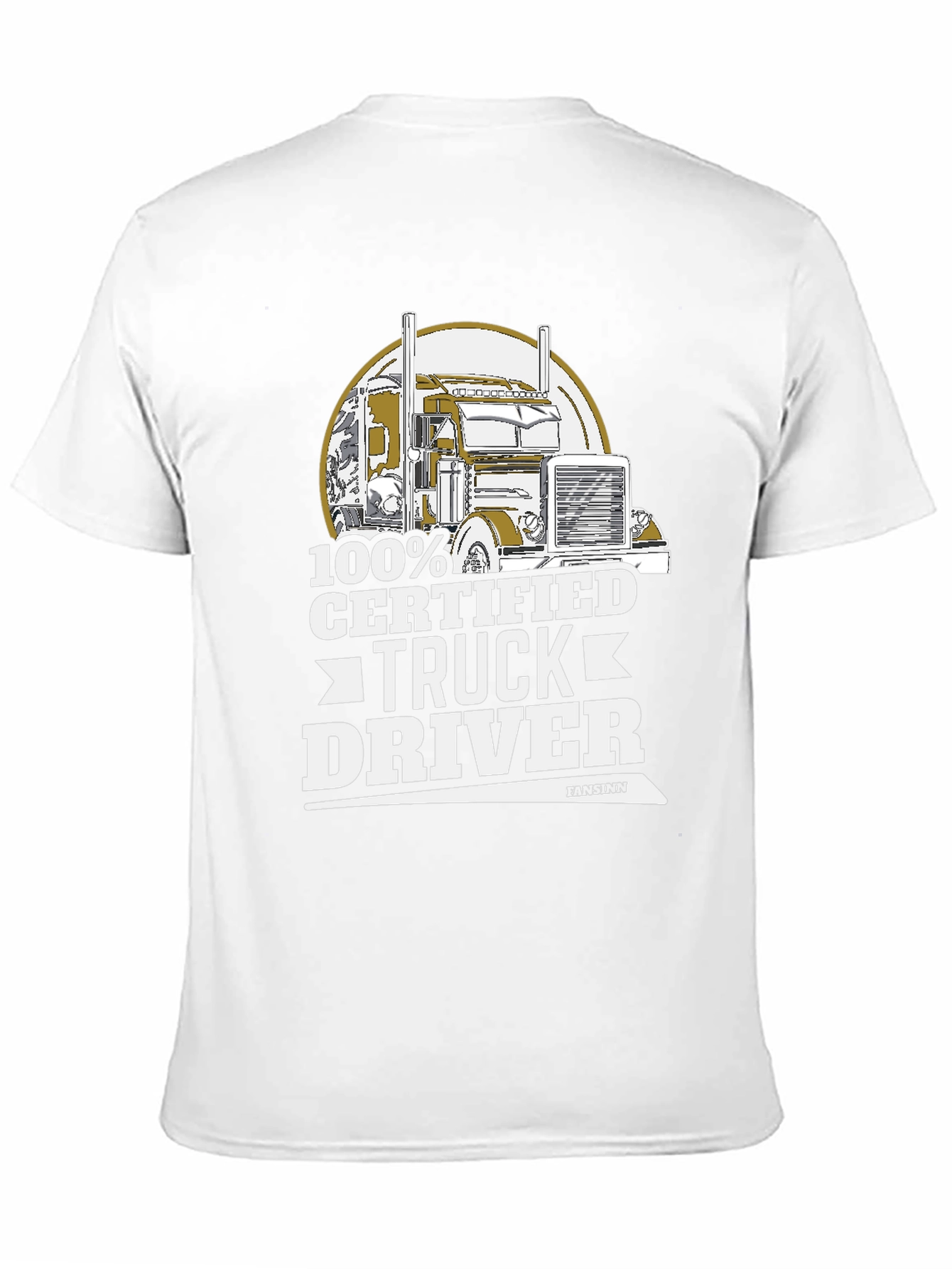 100% Certified Truck Driver Black T-Shirt
