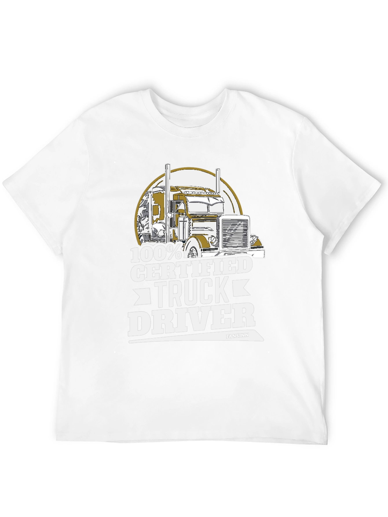 100% Certified Truck Driver Black T-Shirt