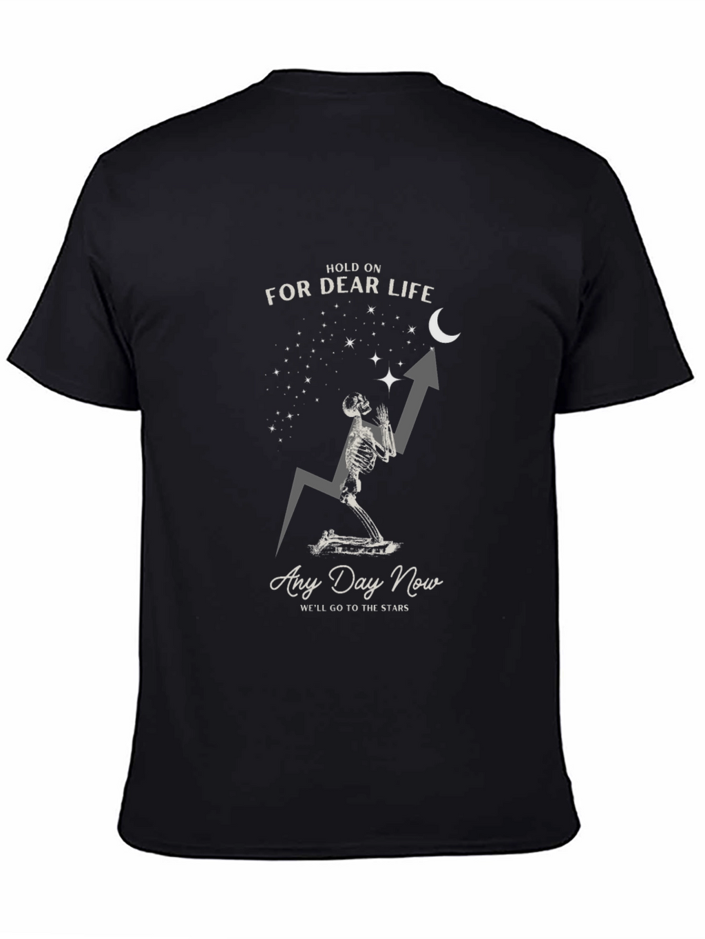 Hold On For Dear Life Skeleton Graphic Tee