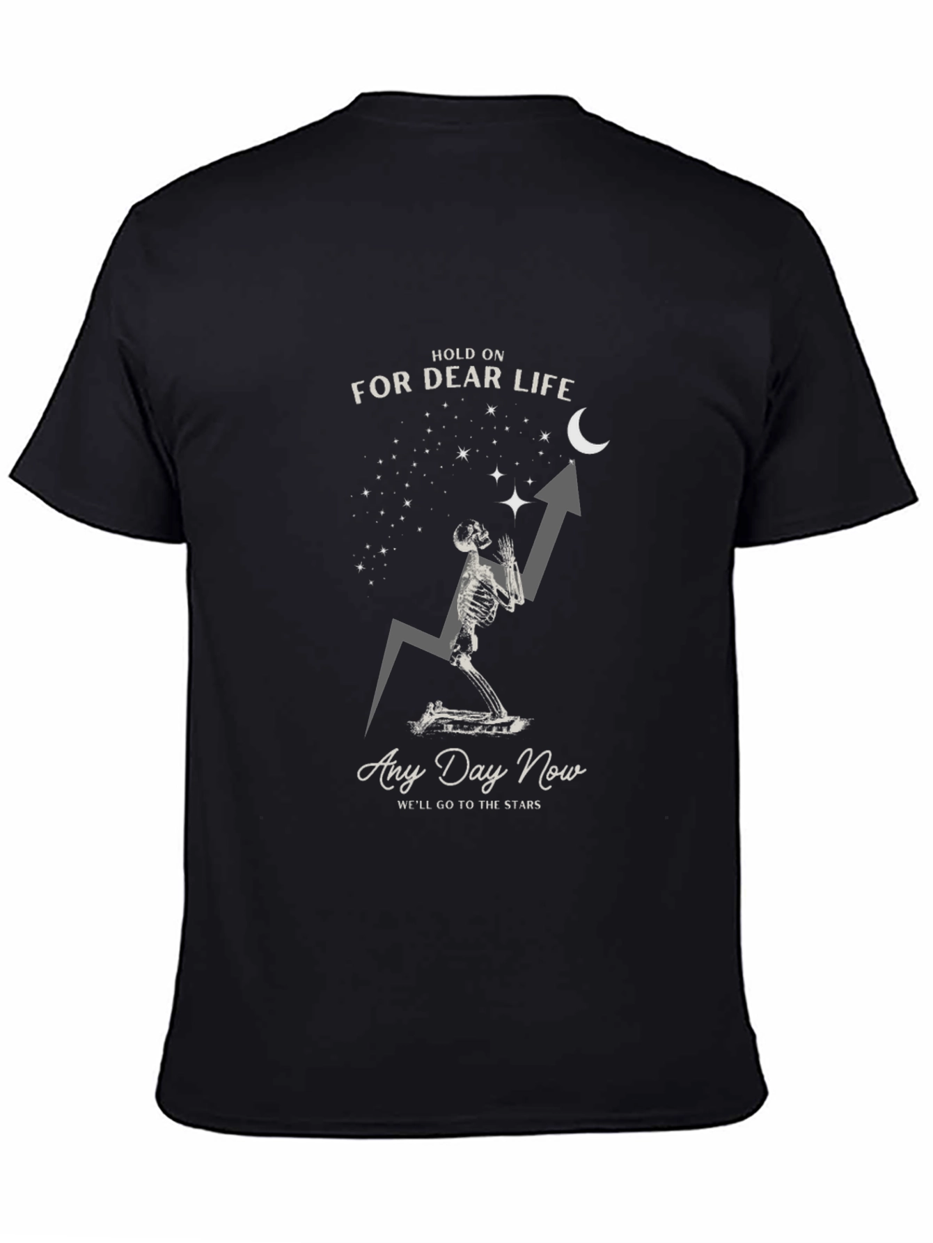 Hold On For Dear Life Skeleton Graphic Tee