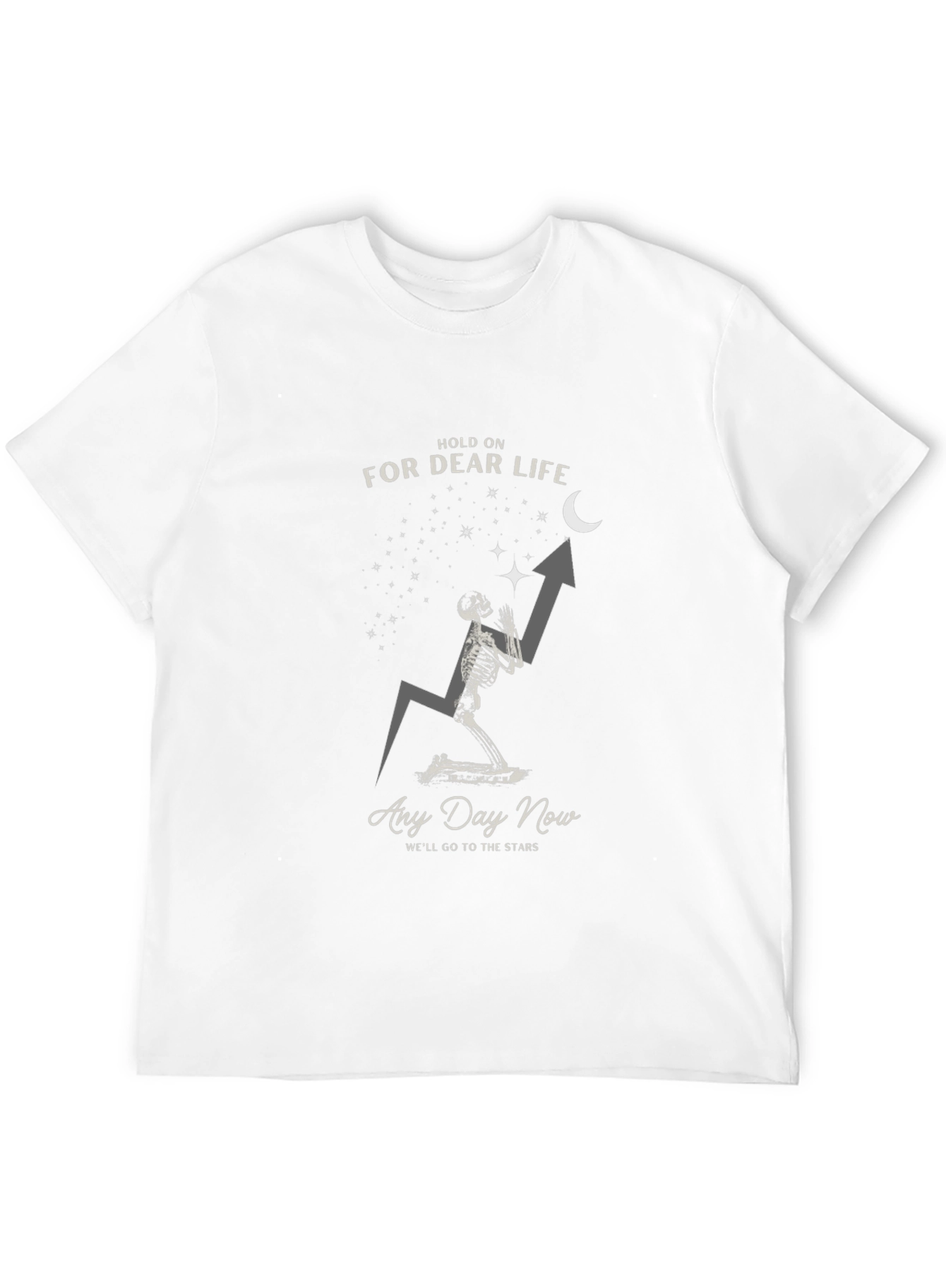 Hold On For Dear Life Skeleton Graphic Tee