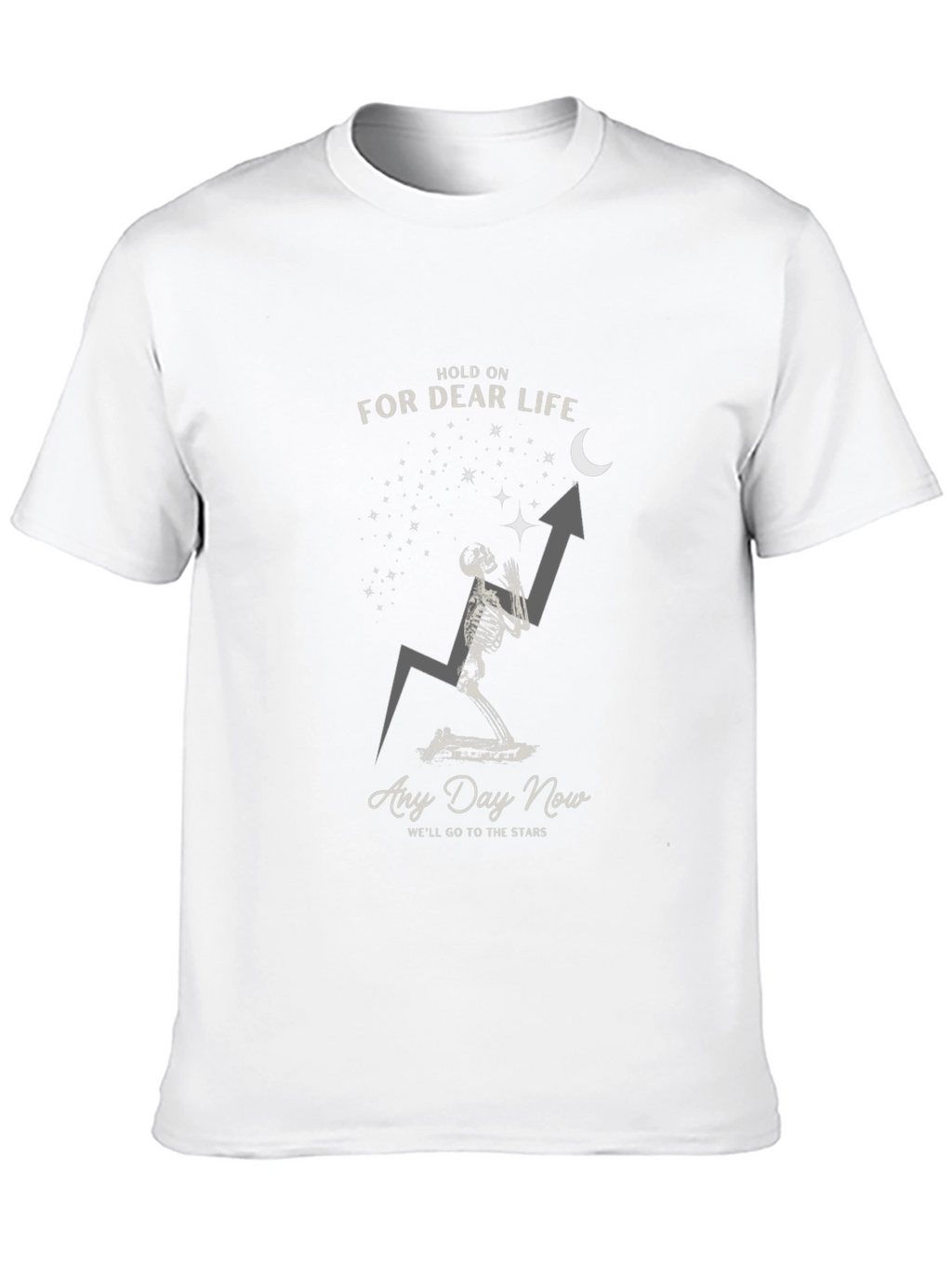 Hold On For Dear Life Skeleton Graphic Tee