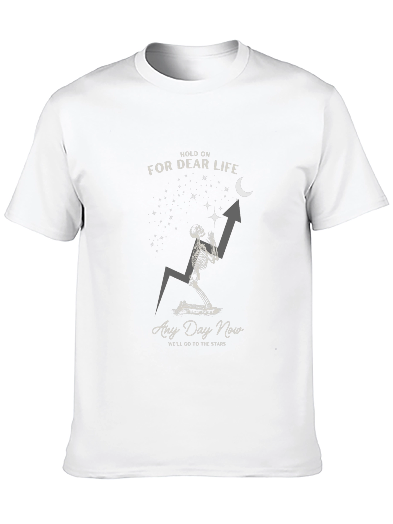 Hold On For Dear Life Skeleton Graphic Tee