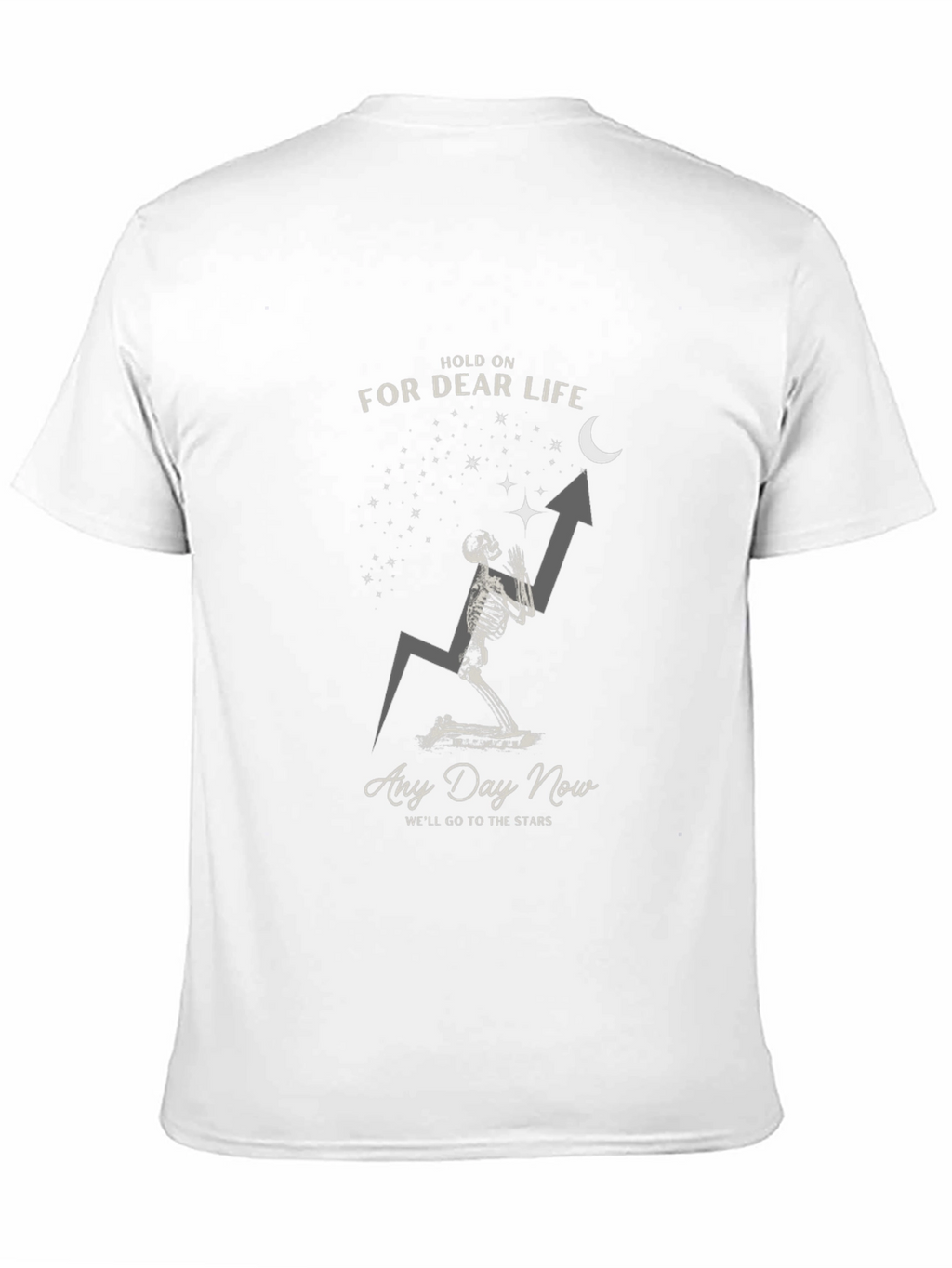 Hold On For Dear Life Skeleton Graphic Tee