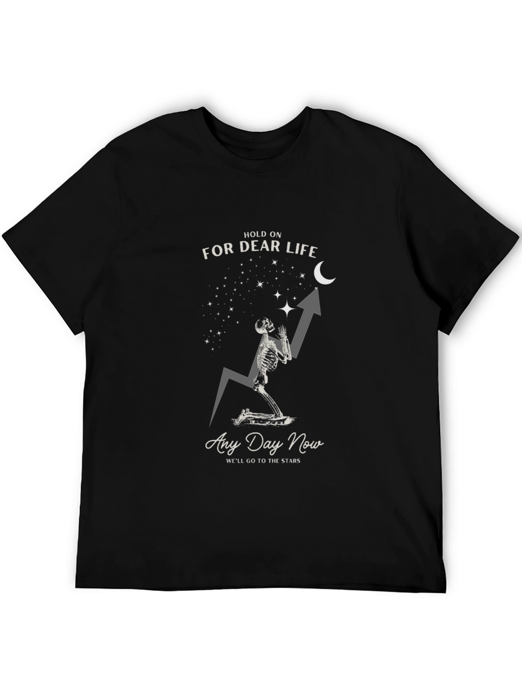 Hold On For Dear Life Skeleton Graphic Tee
