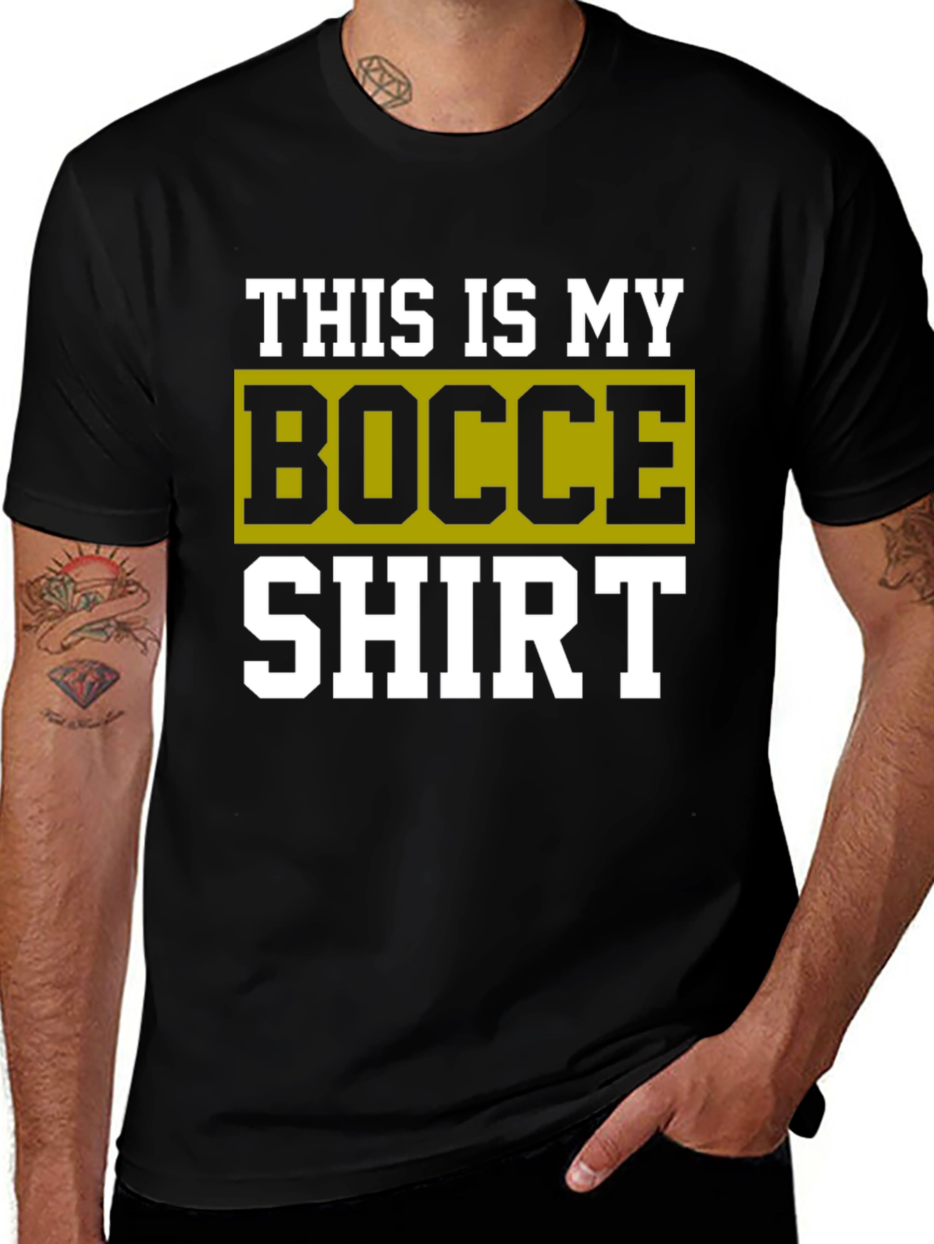 Bocce Shirt - This Is My Bocce Shirt - Black Tee