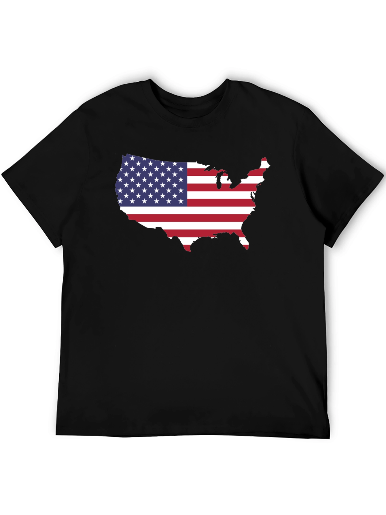 USA Map Flag Graphic T-Shirt