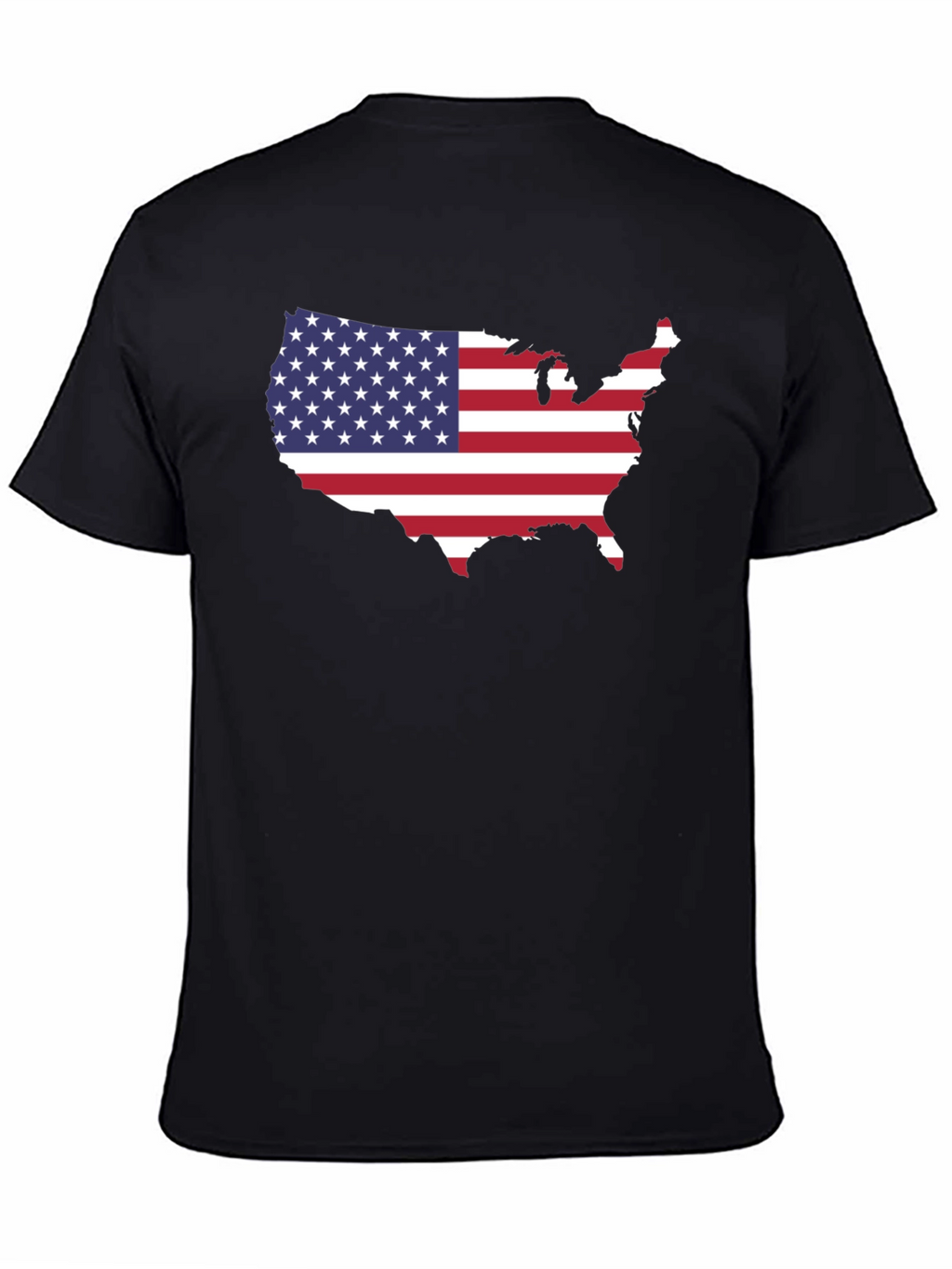 USA Map Flag Graphic T-Shirt