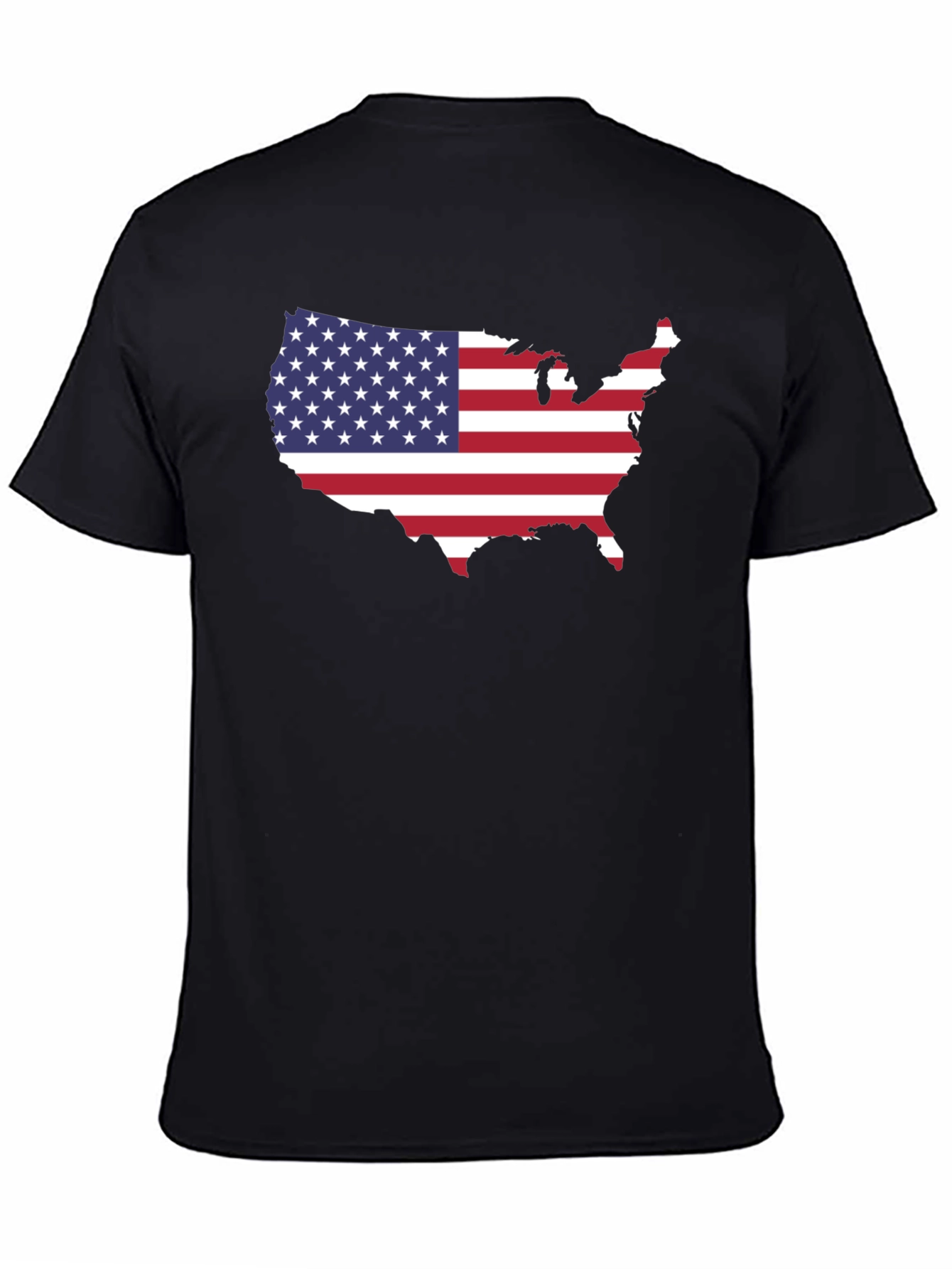 USA Map Flag Graphic T-Shirt