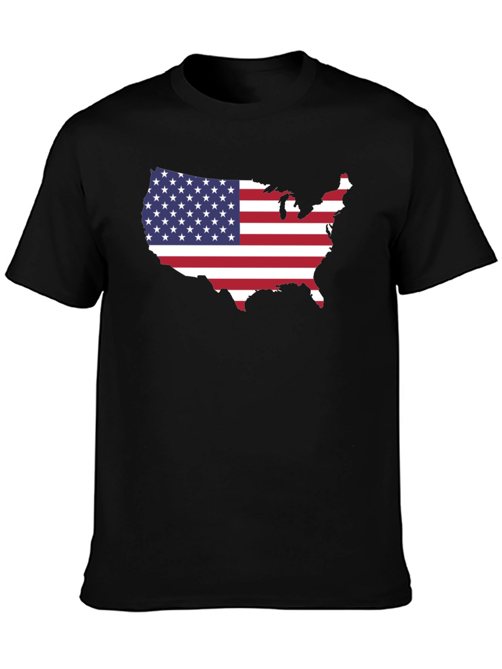 USA Map Flag Graphic T-Shirt