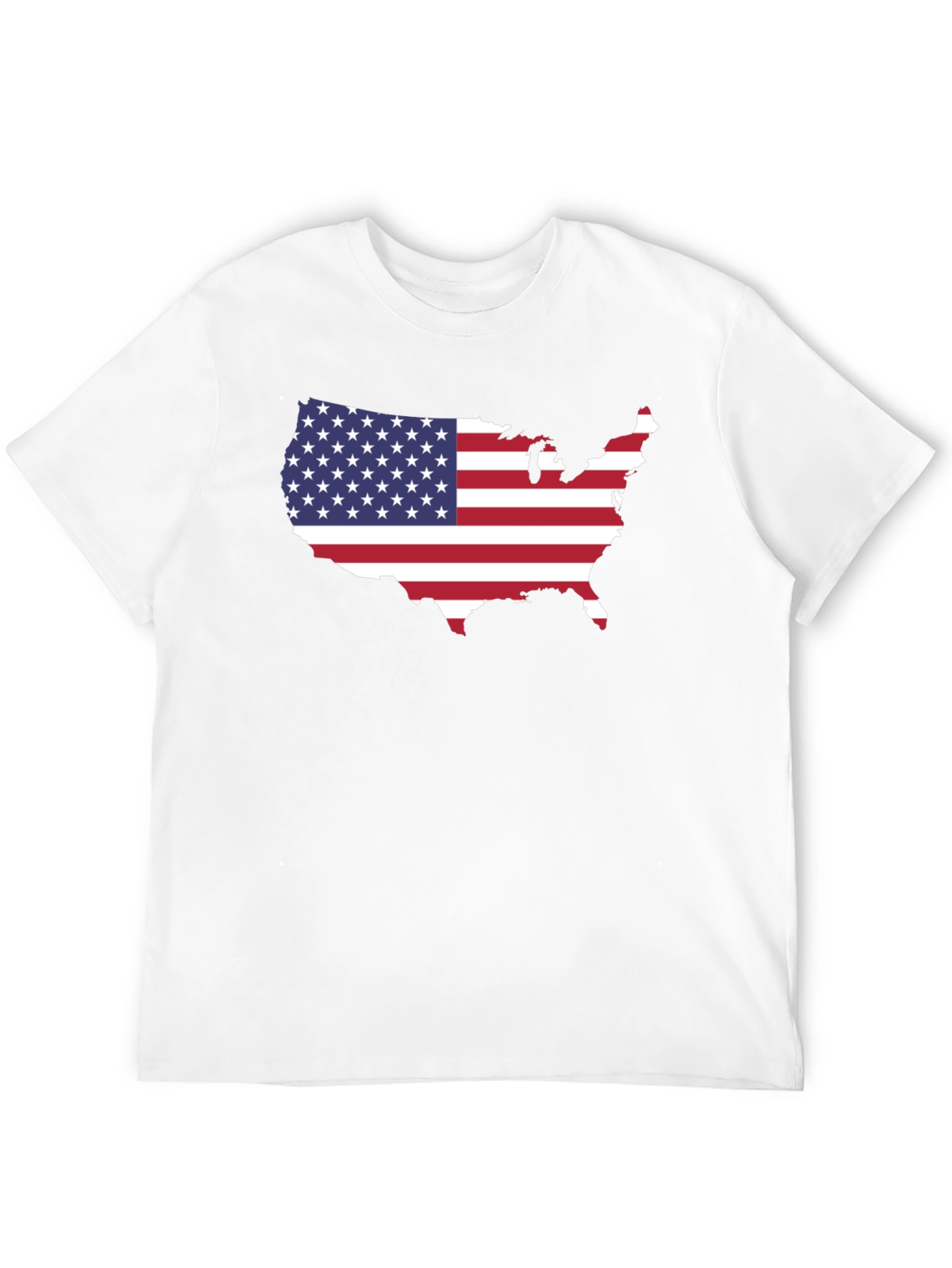 USA Map Flag Graphic T-Shirt