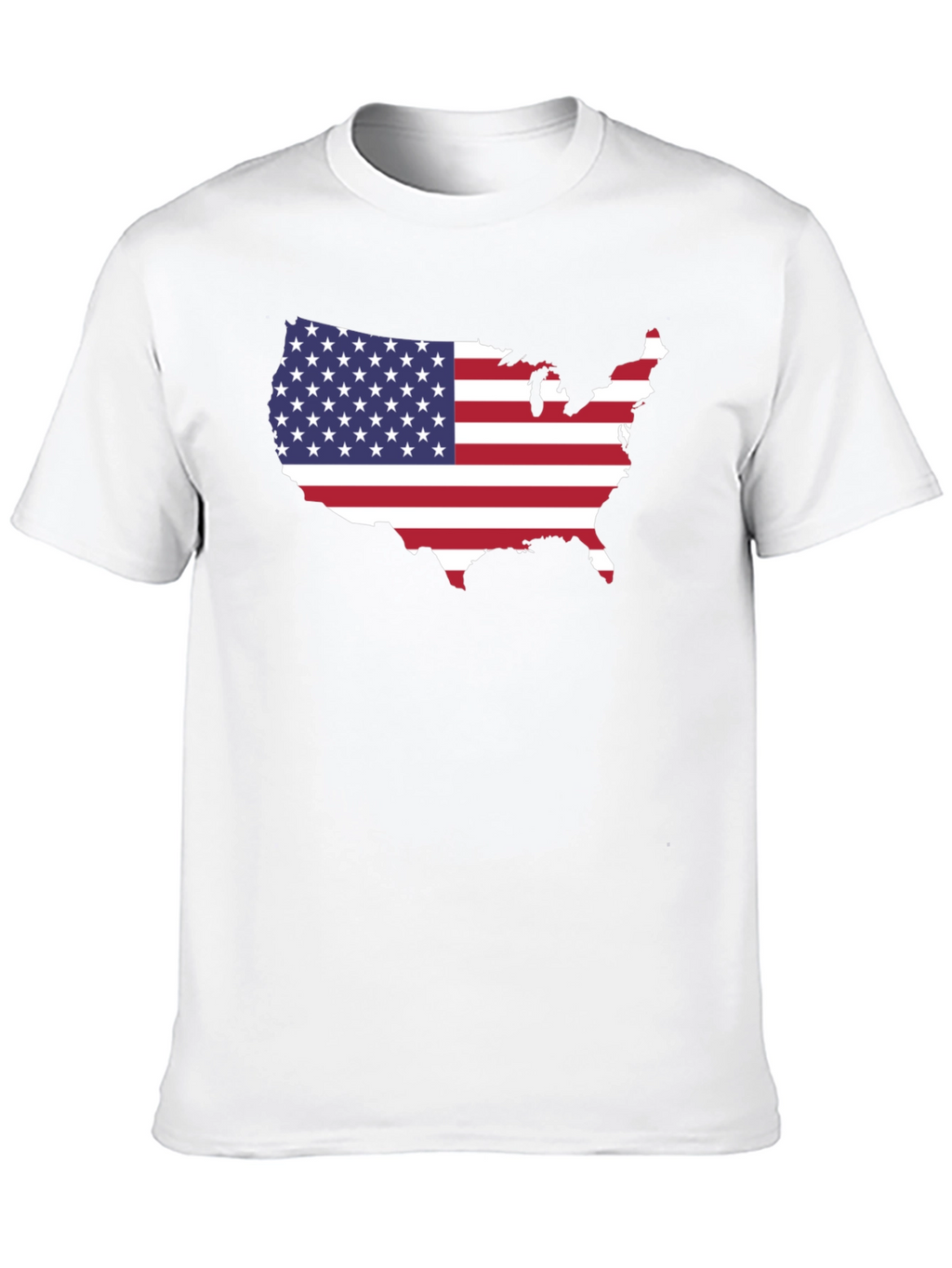 USA Map Flag Graphic T-Shirt