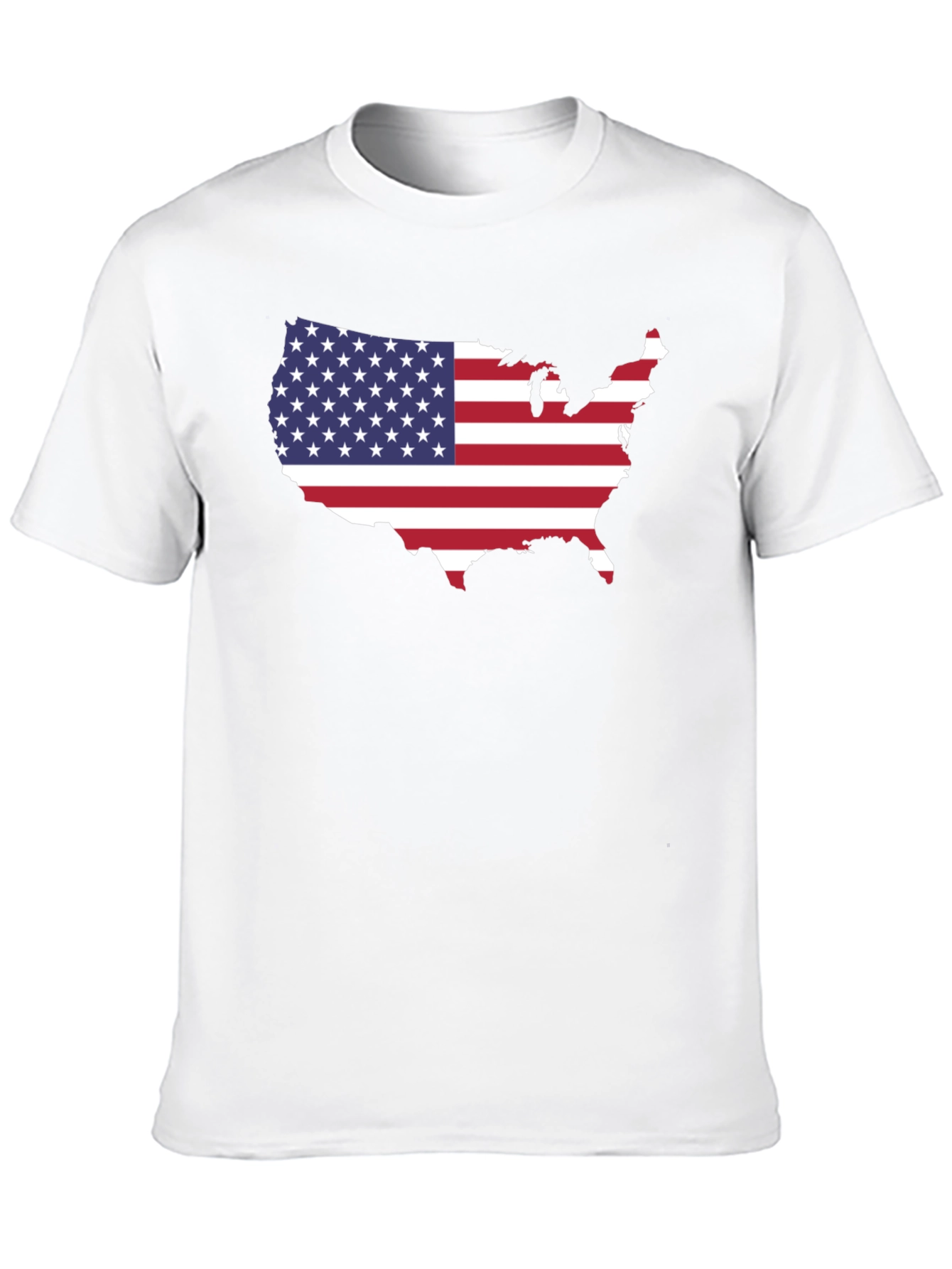 USA Map Flag Graphic T-Shirt