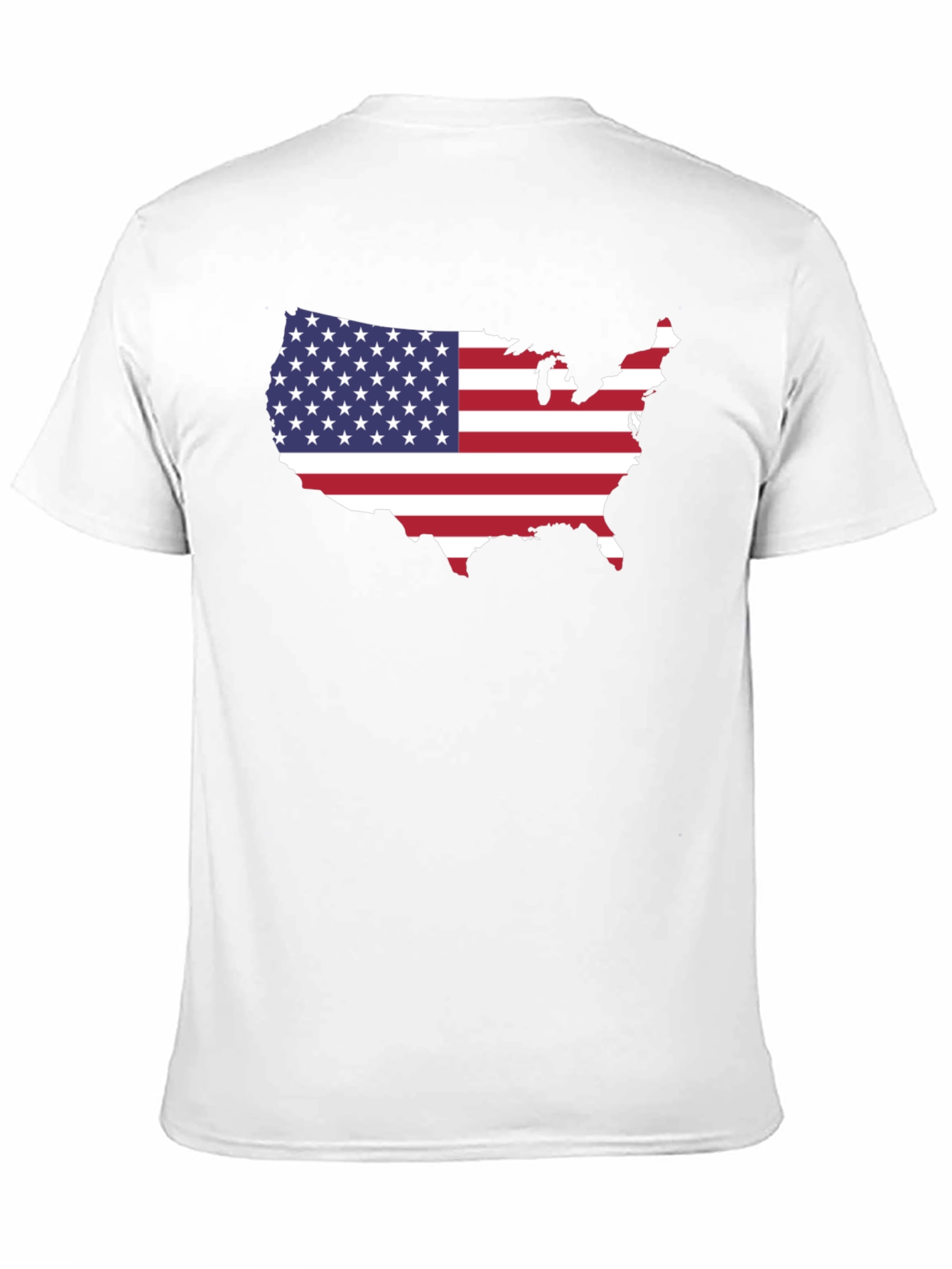 USA Map Flag Graphic T-Shirt