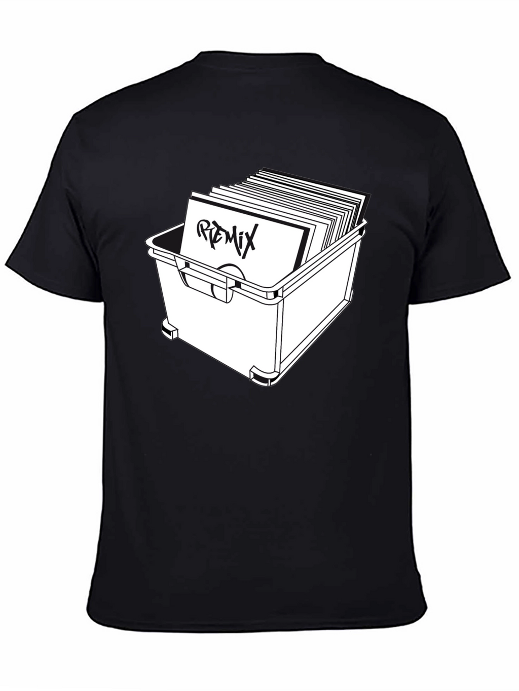 Vinyl Remix T-Shirt - Black Graphic Tee