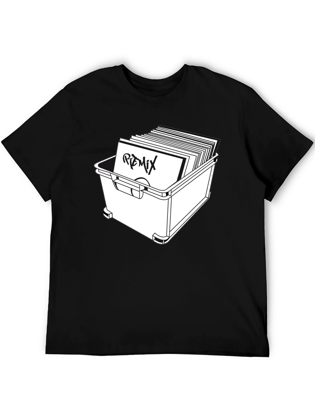 Vinyl Remix T-Shirt - Black Graphic Tee